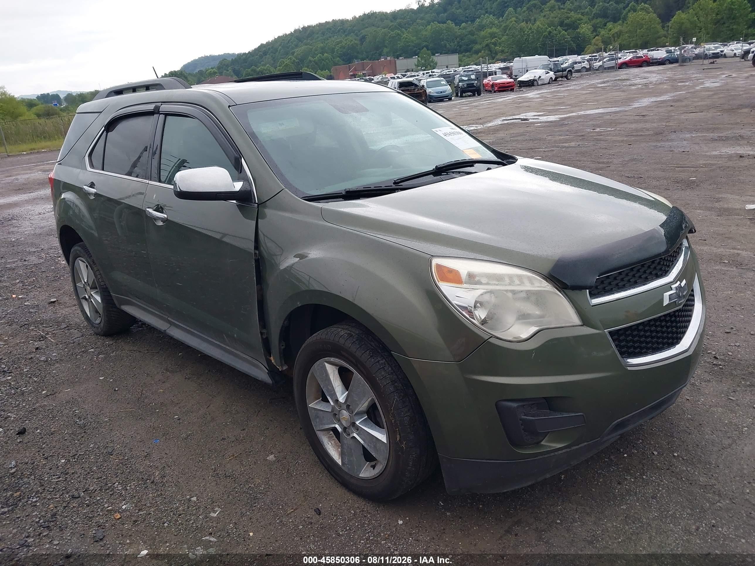 2015 Chevrolet Equinox Lt Зеленый vin: 2GNFLFEK0F6151653