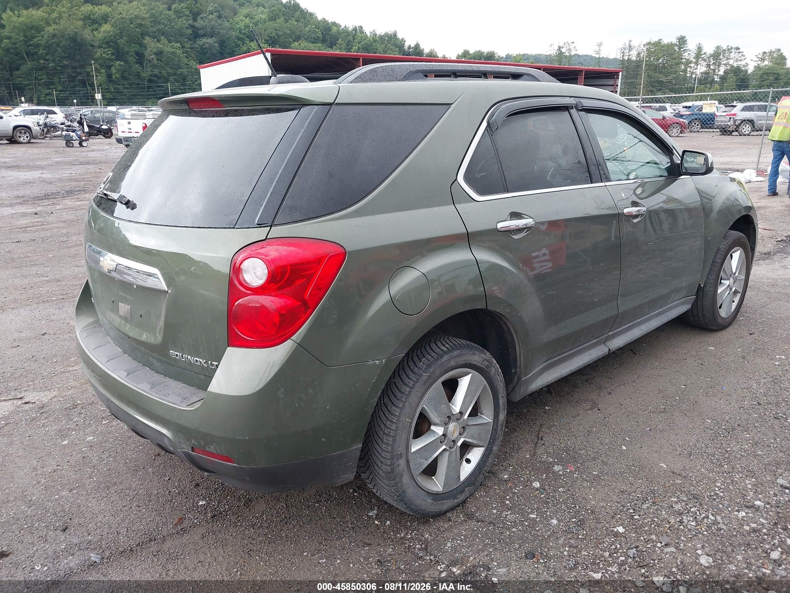 2015 Chevrolet Equinox Lt Зеленый vin: 2GNFLFEK0F6151653