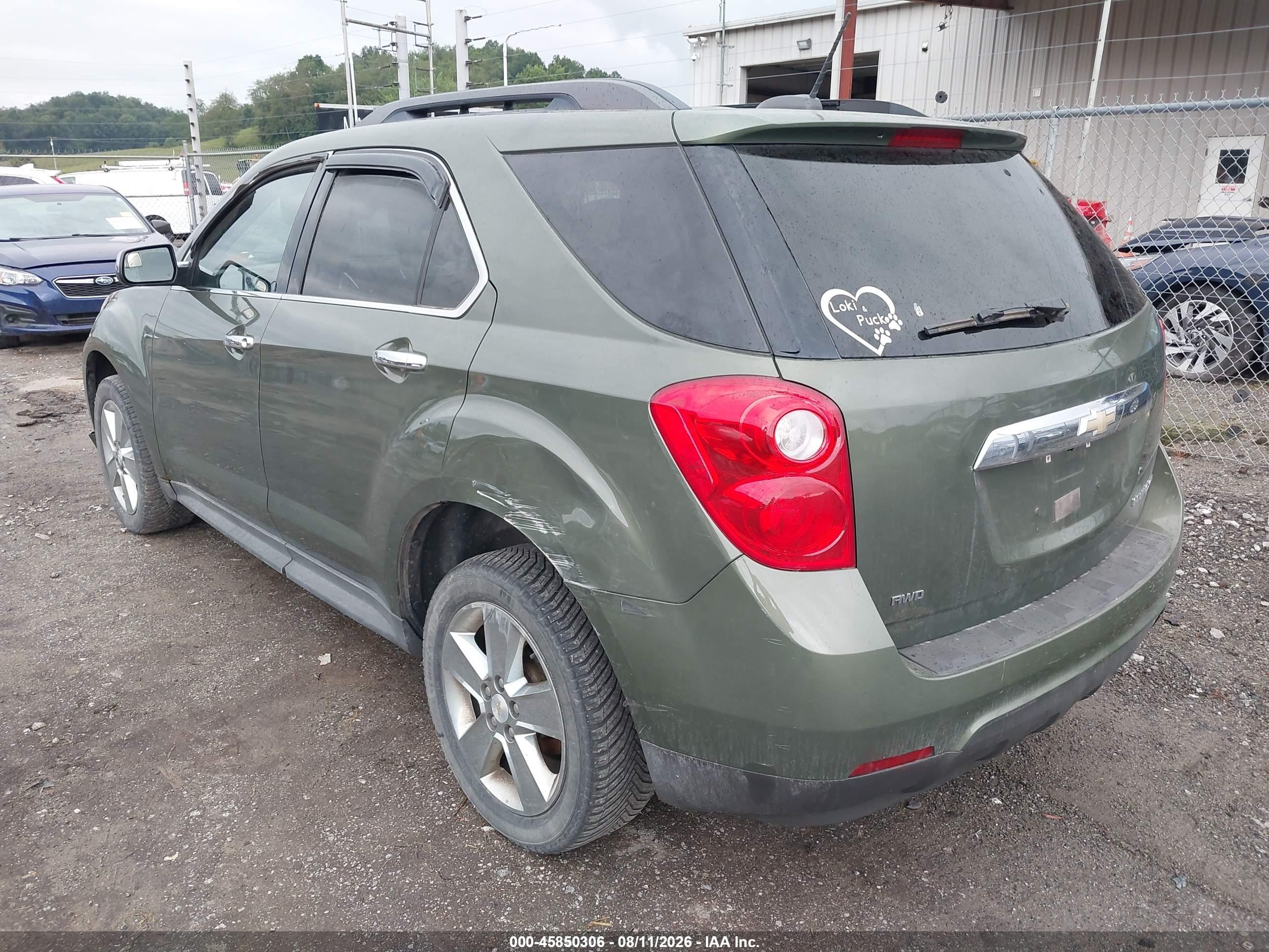 2015 Chevrolet Equinox Lt Зеленый vin: 2GNFLFEK0F6151653