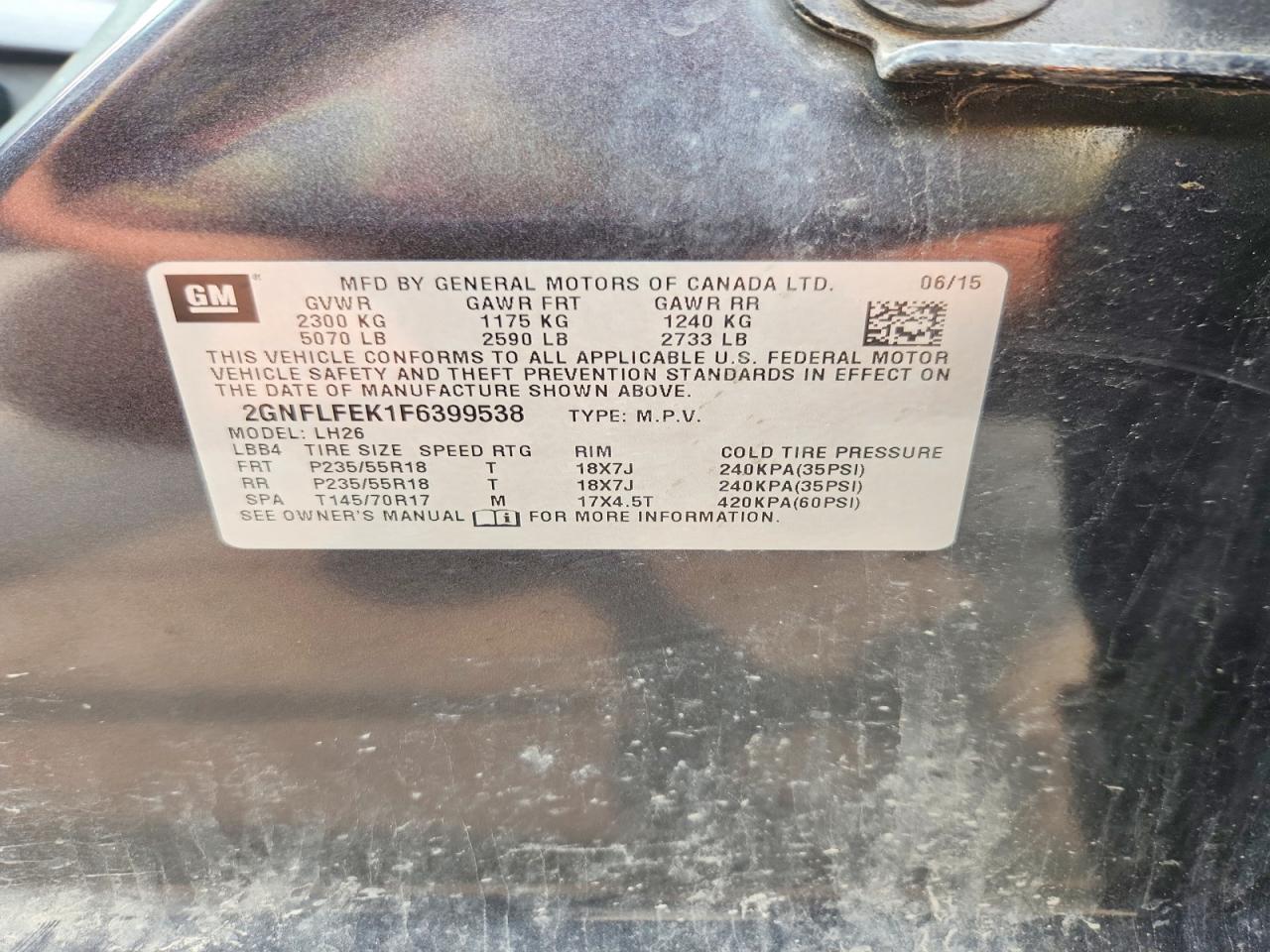 2015 Chevrolet Equinox Lt Gray vin: 2GNFLFEK1F6399538