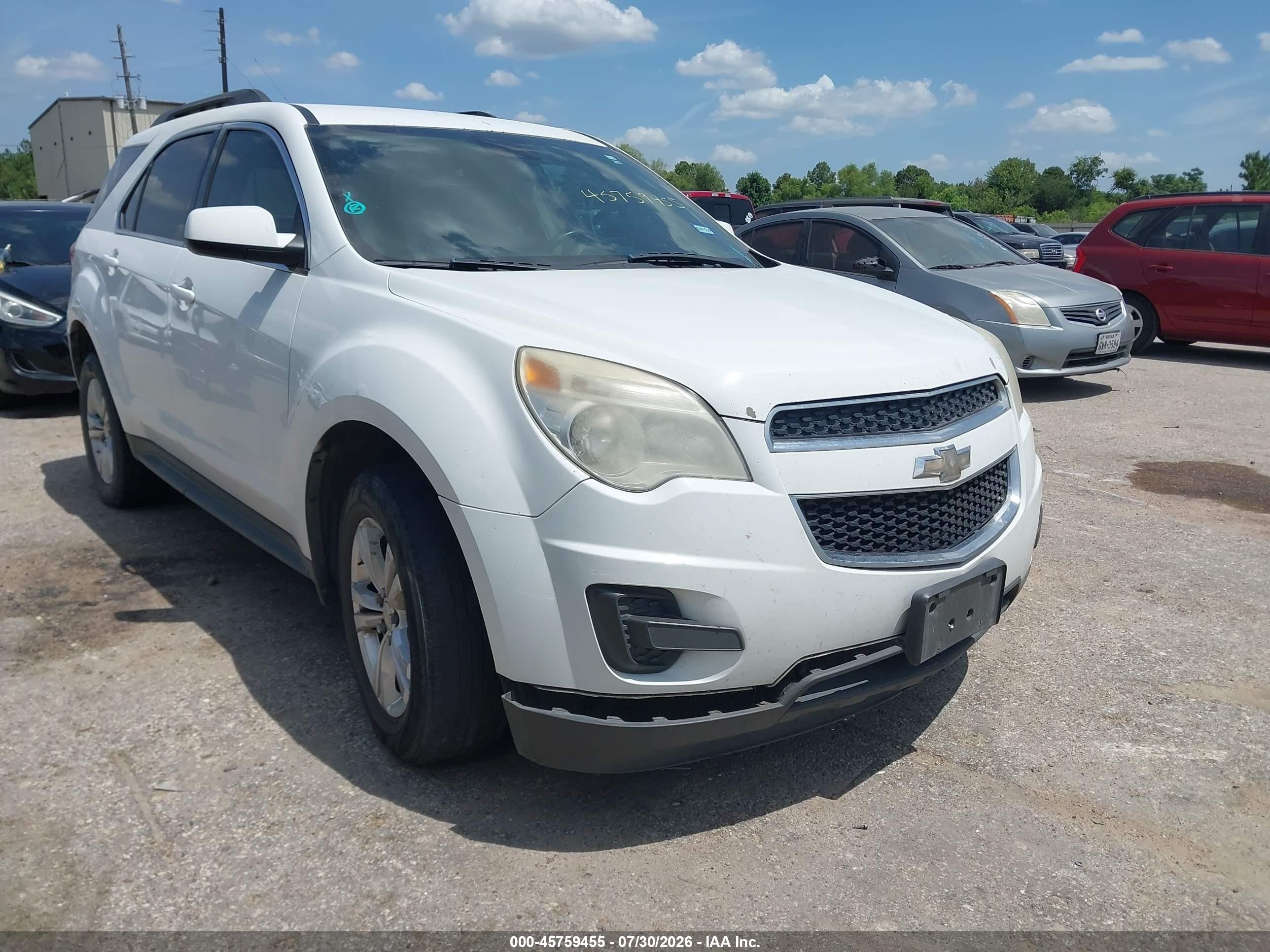 2014 Chevrolet Equinox Lt White vin: 2GNFLFEK3E6183835