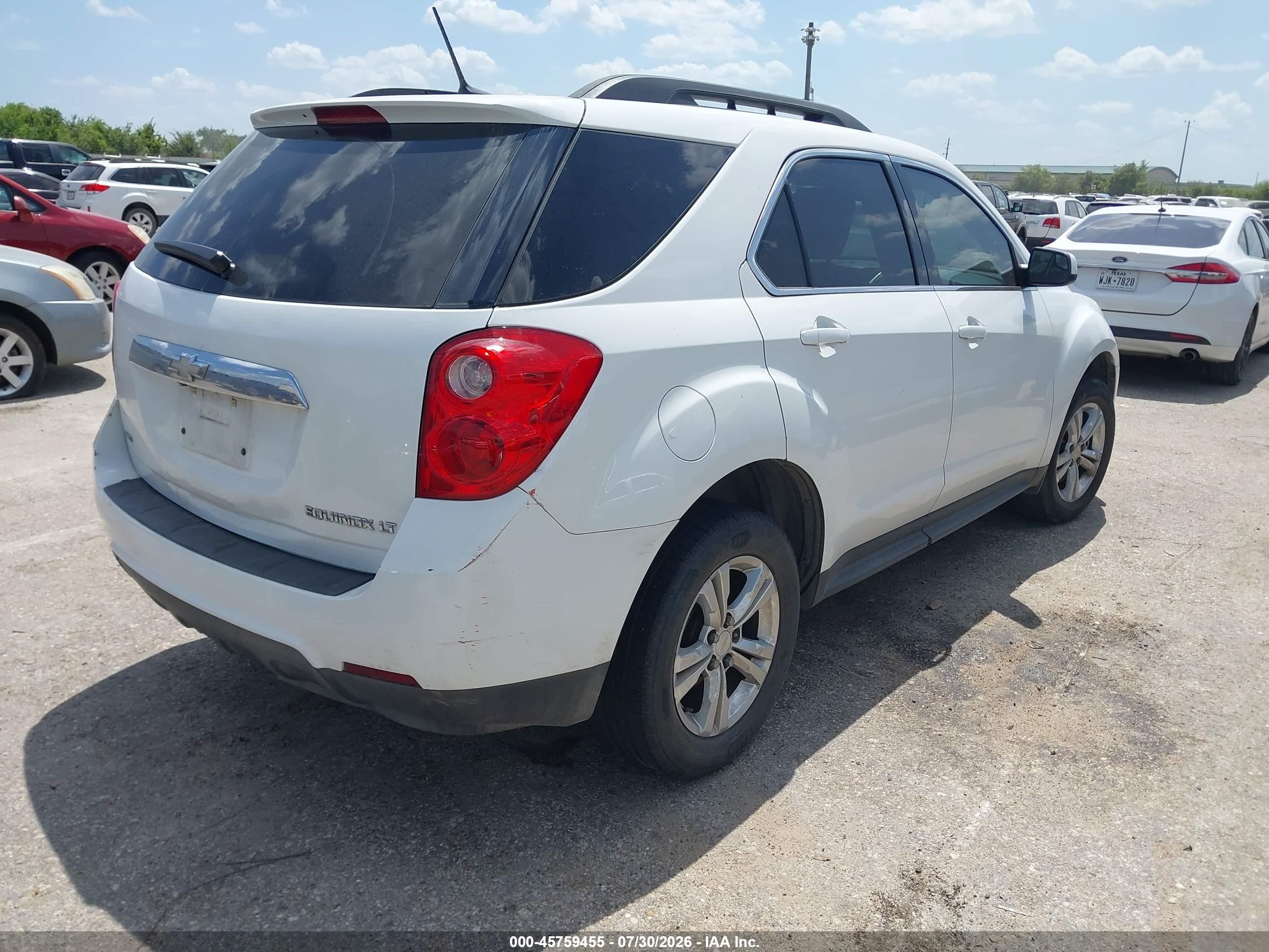 2014 Chevrolet Equinox Lt White vin: 2GNFLFEK3E6183835