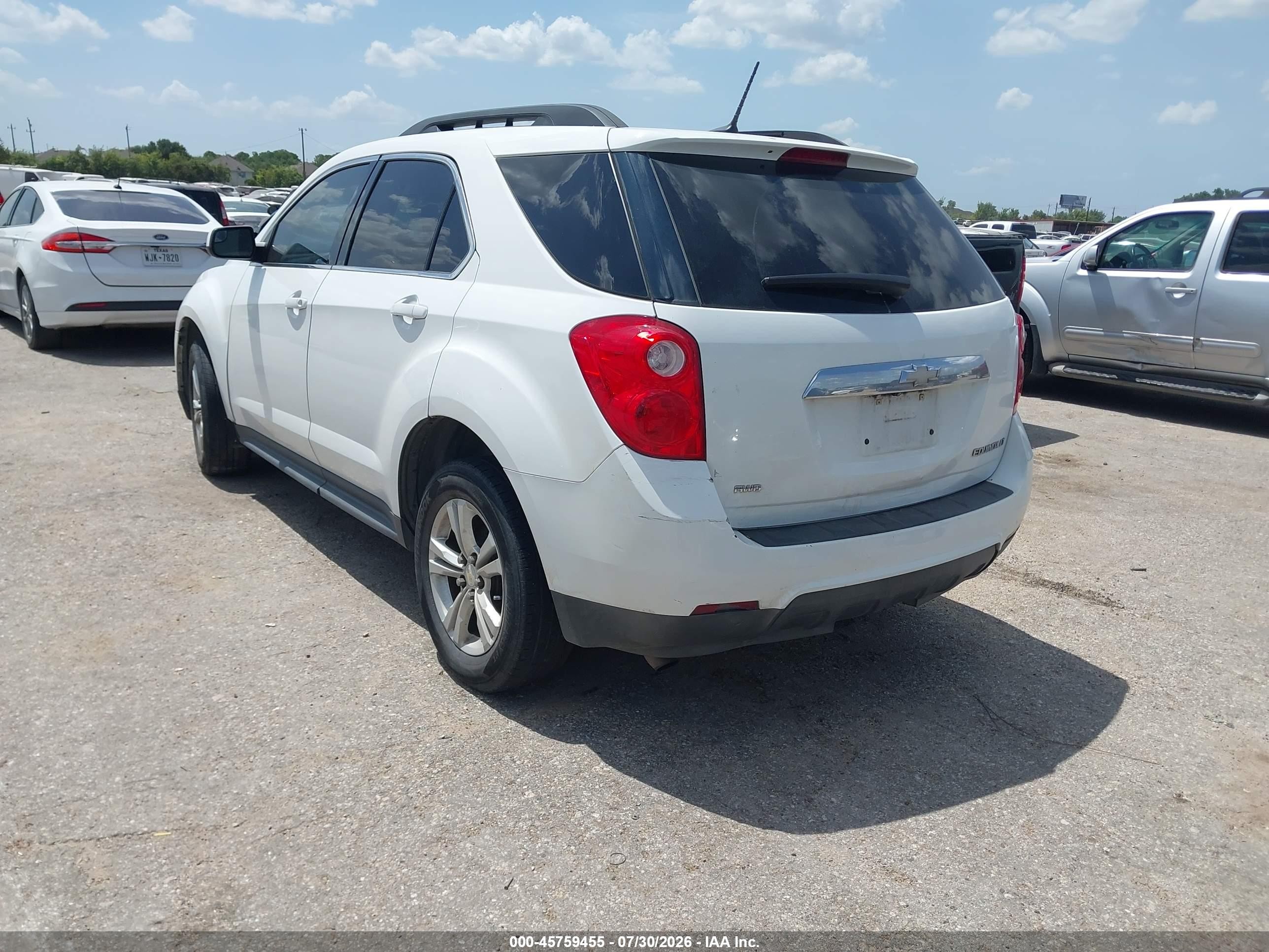 2014 Chevrolet Equinox Lt White vin: 2GNFLFEK3E6183835