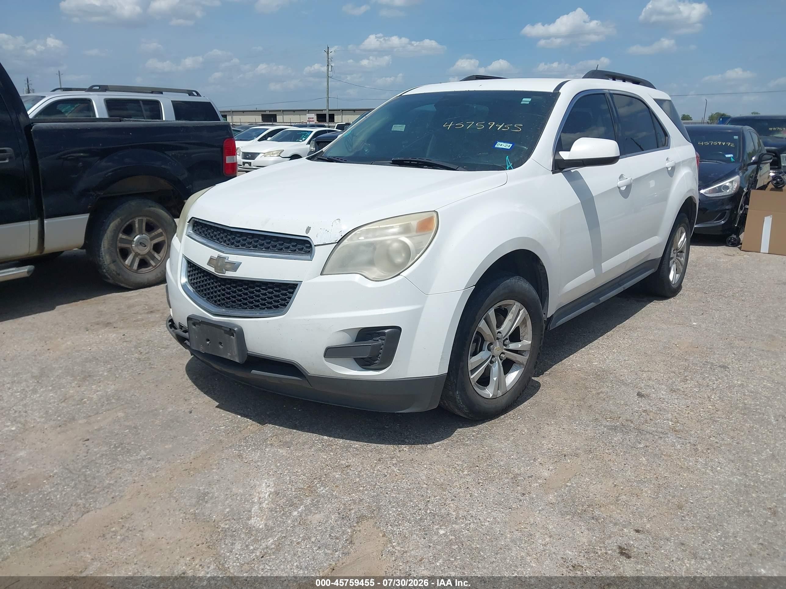 2014 Chevrolet Equinox Lt White vin: 2GNFLFEK3E6183835