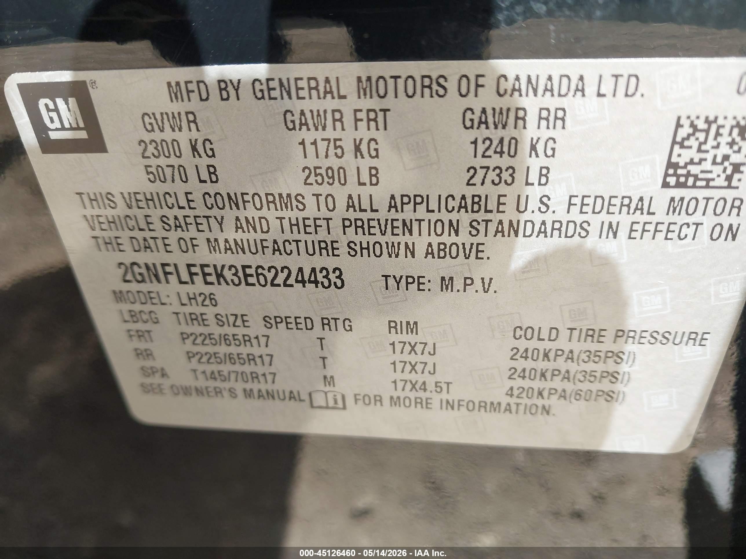 2014 Chevrolet Equinox 1lt Navy vin: 2GNFLFEK3E6224433