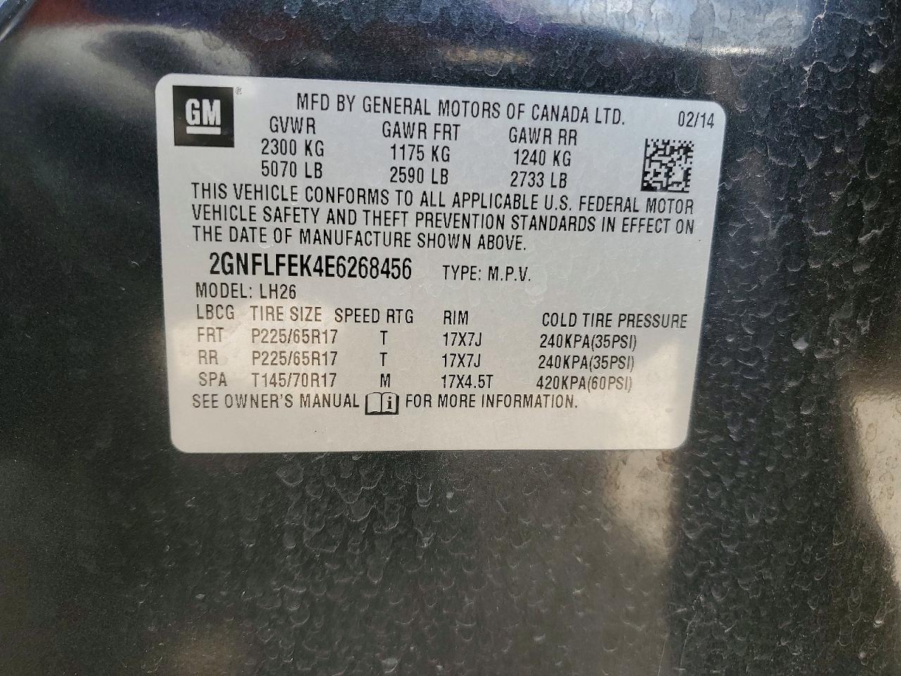 2014 Chevrolet Equinox Lt Gray vin: 2GNFLFEK4E6268456