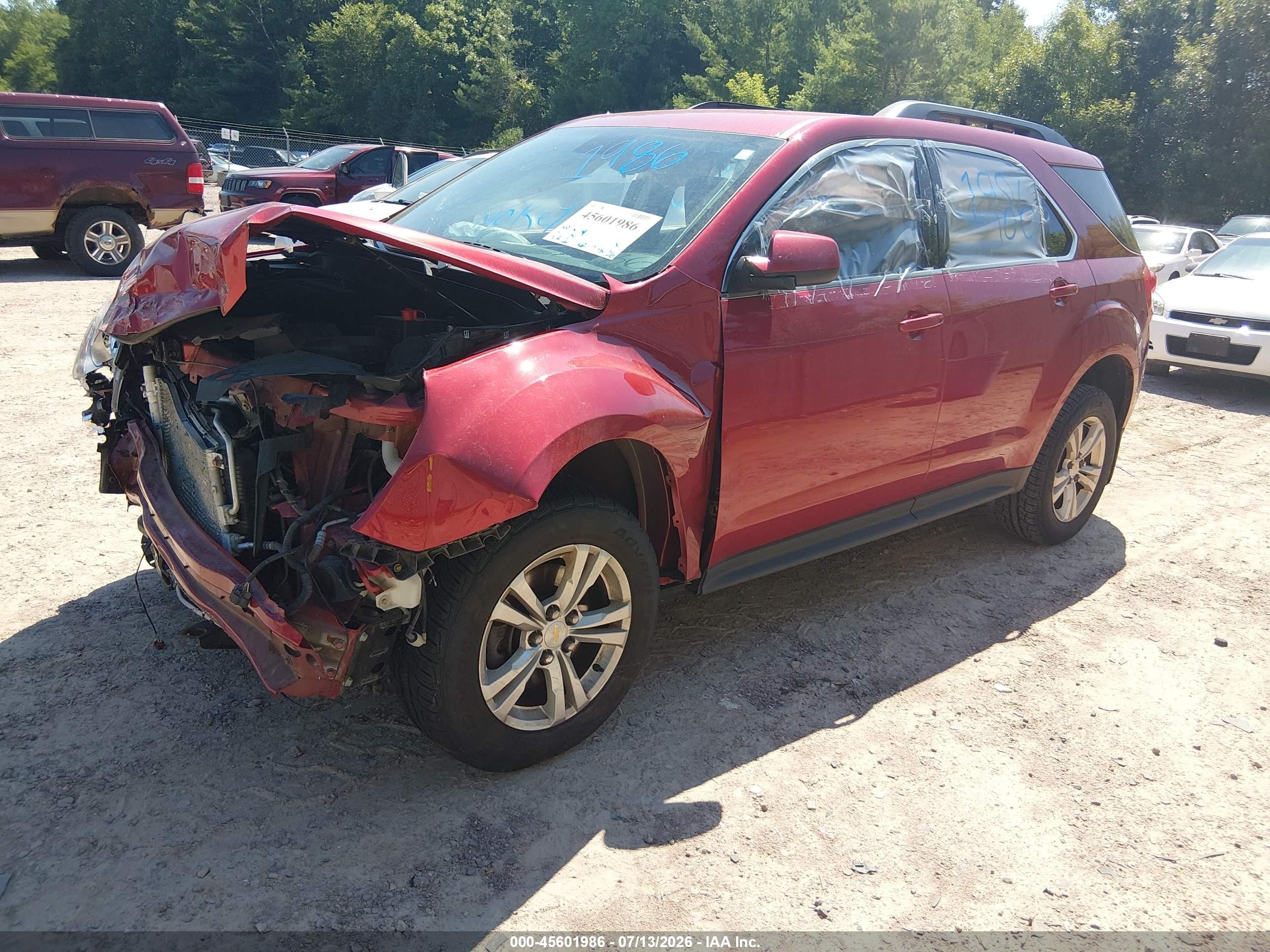 2015 Chevrolet Equinox Lt Red vin: 2GNFLFEK4F6422312
