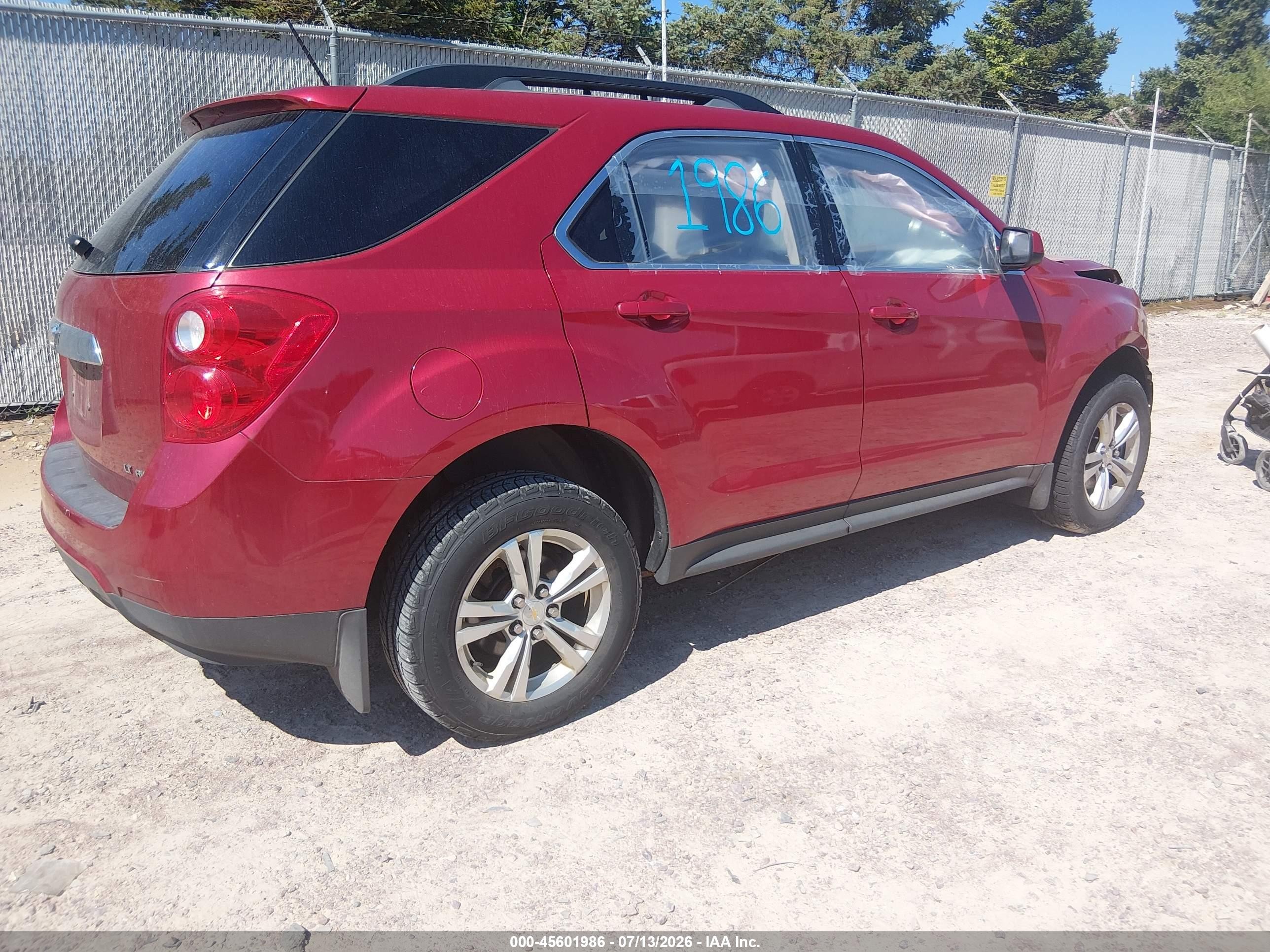 2015 Chevrolet Equinox Lt Red vin: 2GNFLFEK4F6422312
