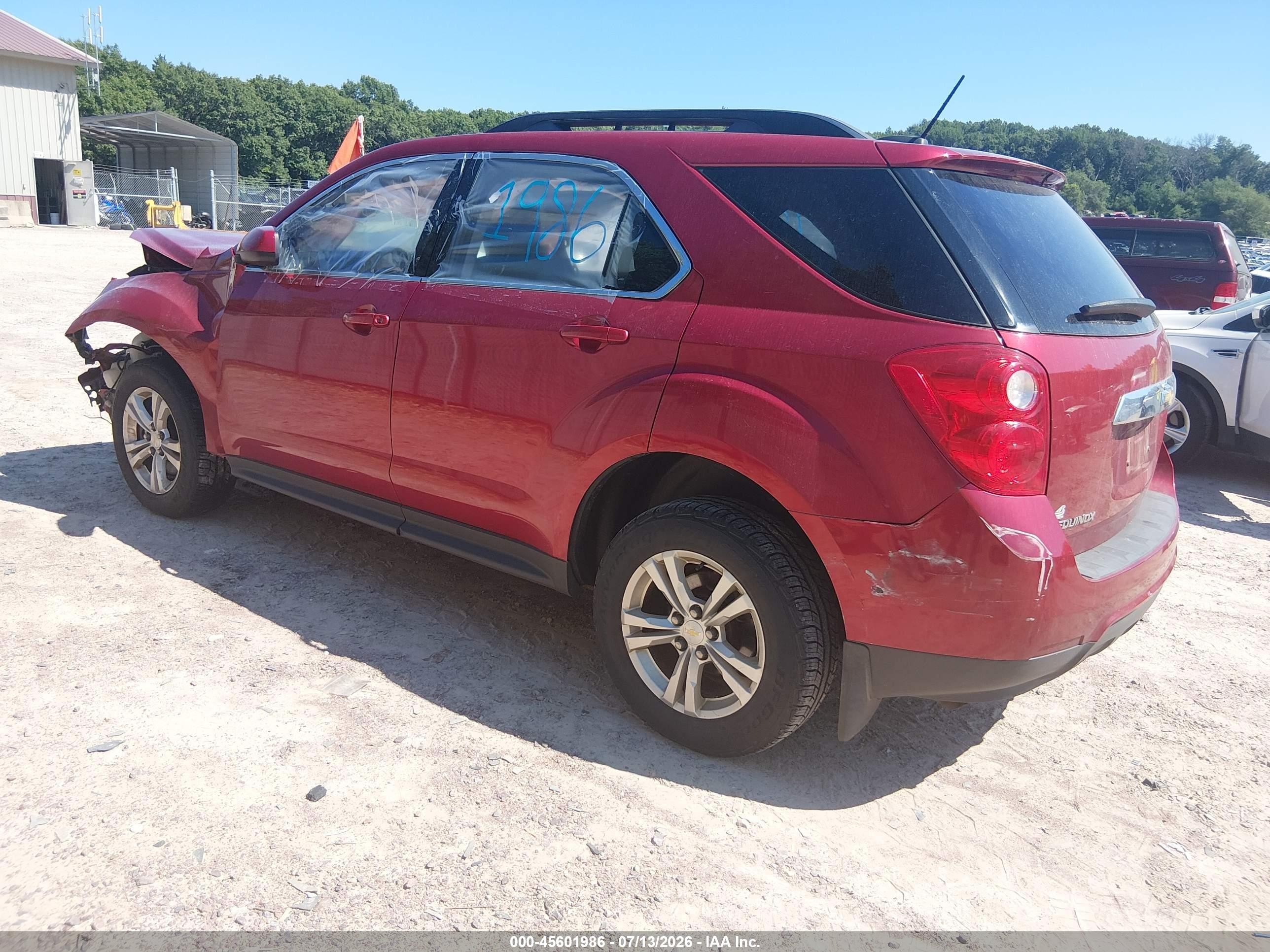2015 Chevrolet Equinox Lt Red vin: 2GNFLFEK4F6422312