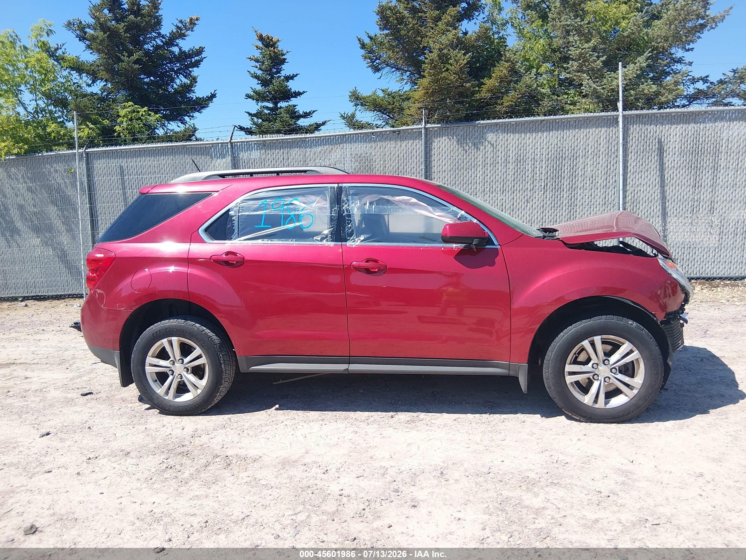 2015 Chevrolet Equinox Lt Red vin: 2GNFLFEK4F6422312