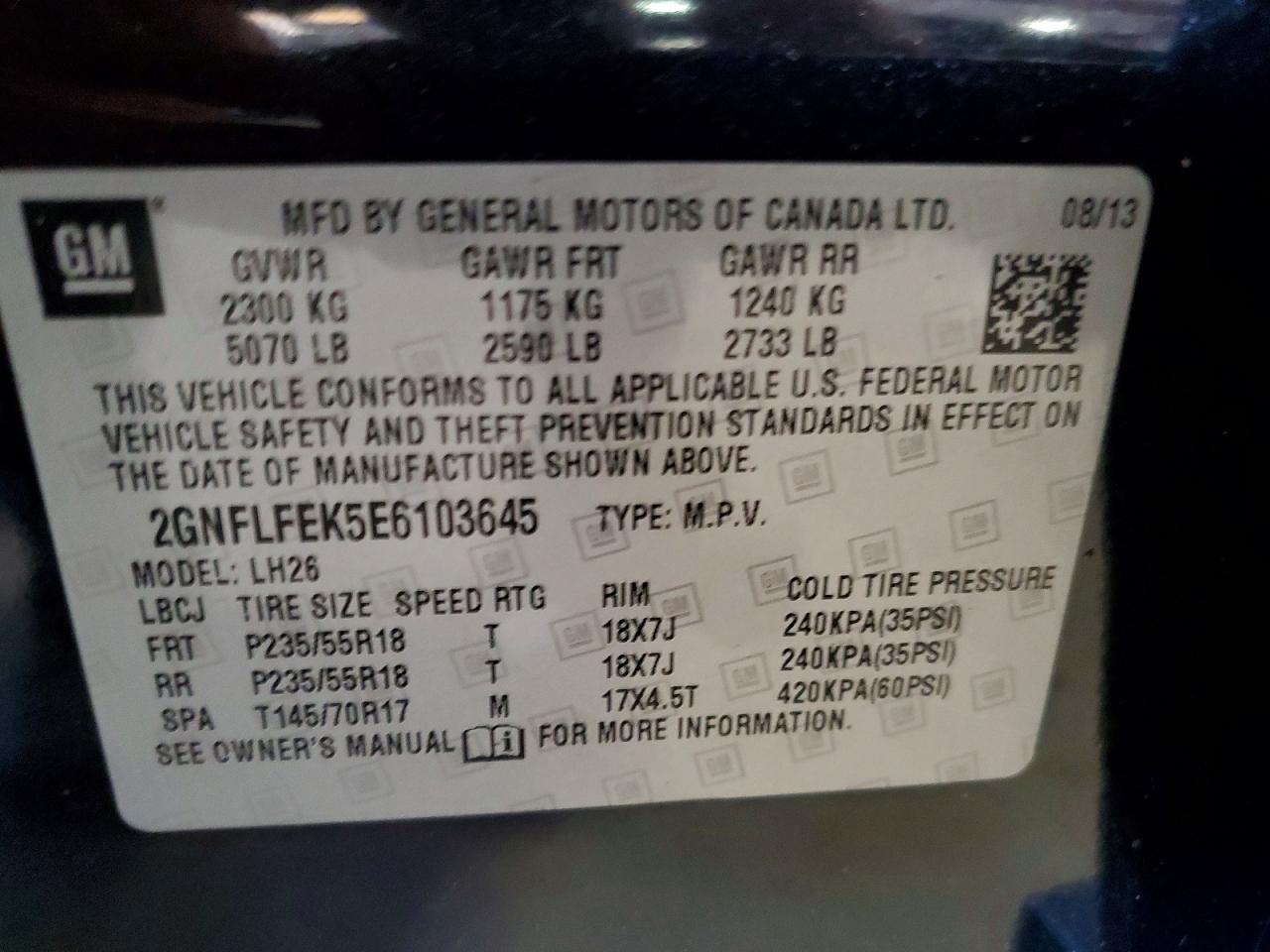 2014 Chevrolet Equinox Lt Black vin: 2GNFLFEK5E6103645