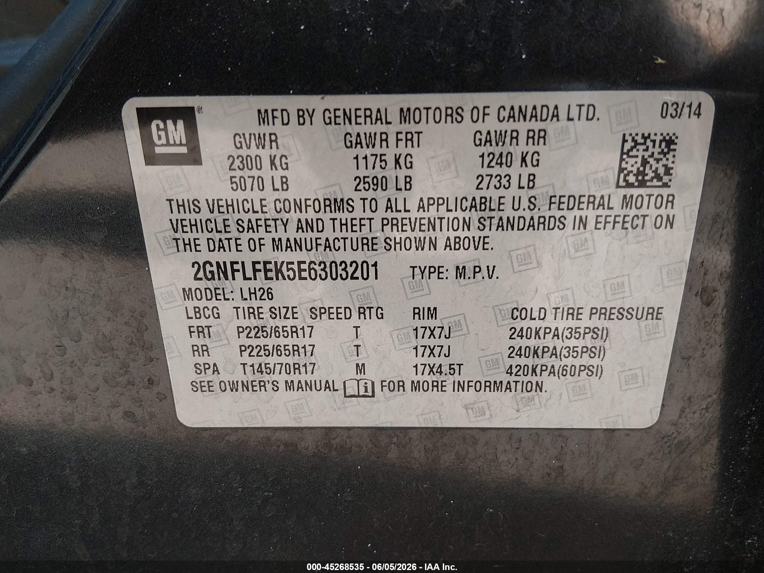 2014 Chevrolet Equinox 1lt Gray vin: 2GNFLFEK5E6303201