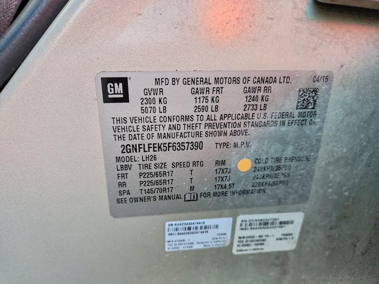 2015 Chevrolet Equinox Lt Silver vin: 2GNFLFEK5F6357390