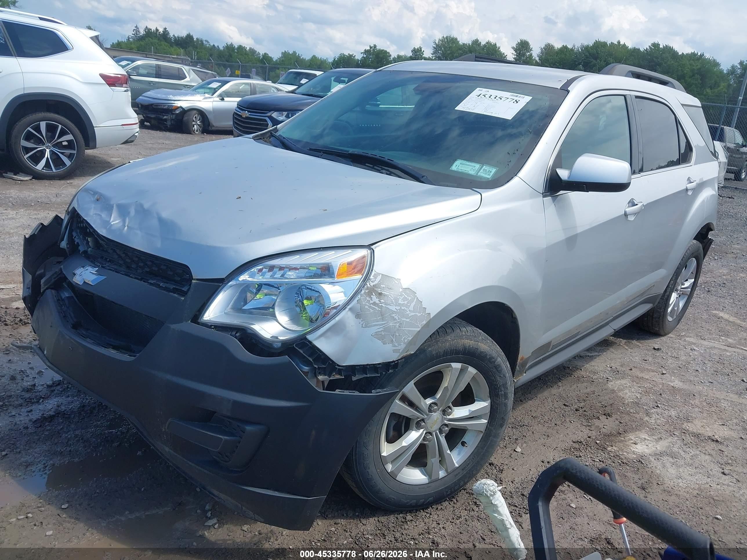 2015 Chevrolet Equinox 1lt Silver vin: 2GNFLFEK6F6108824