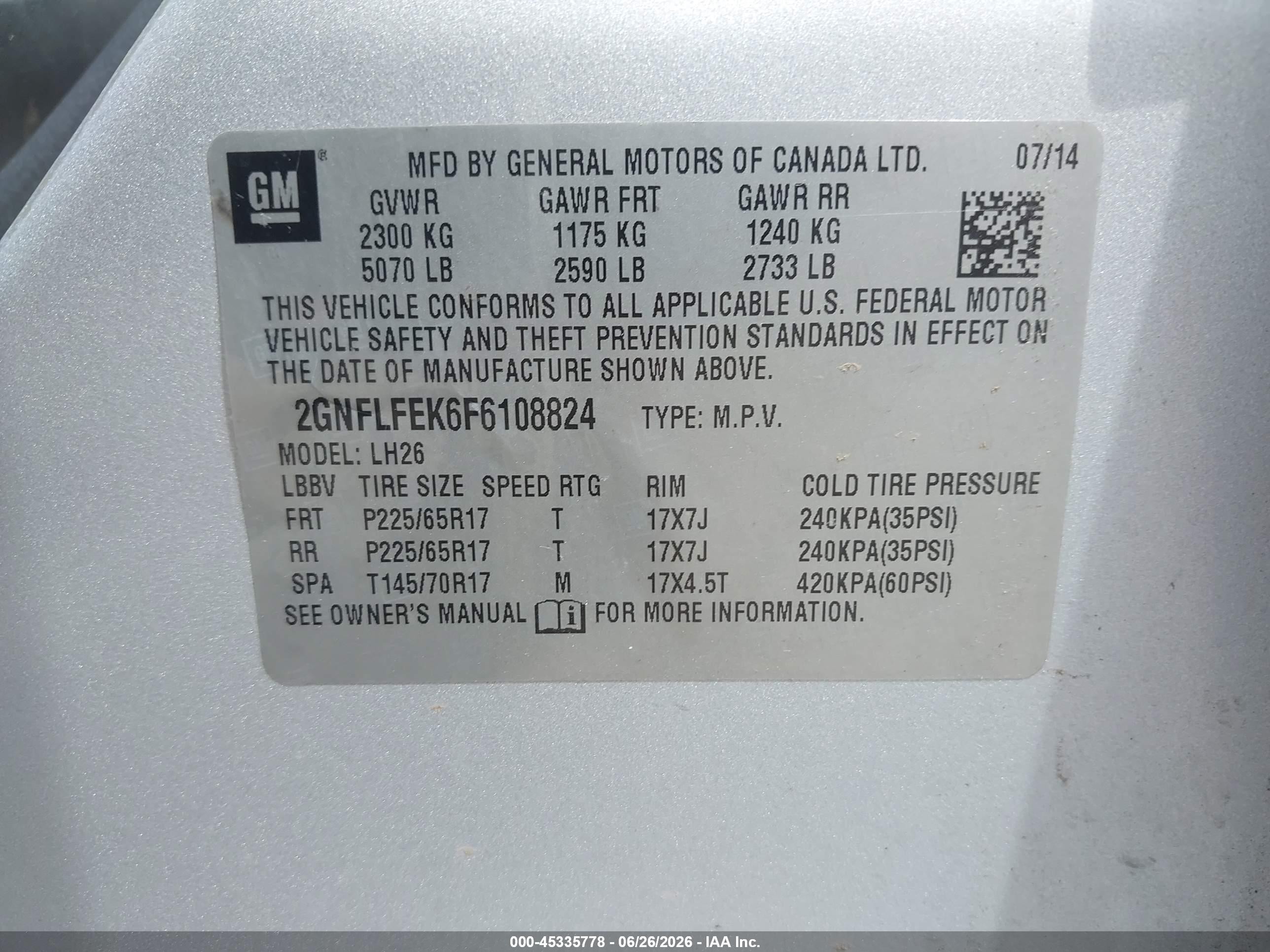 2015 Chevrolet Equinox 1lt Silver vin: 2GNFLFEK6F6108824