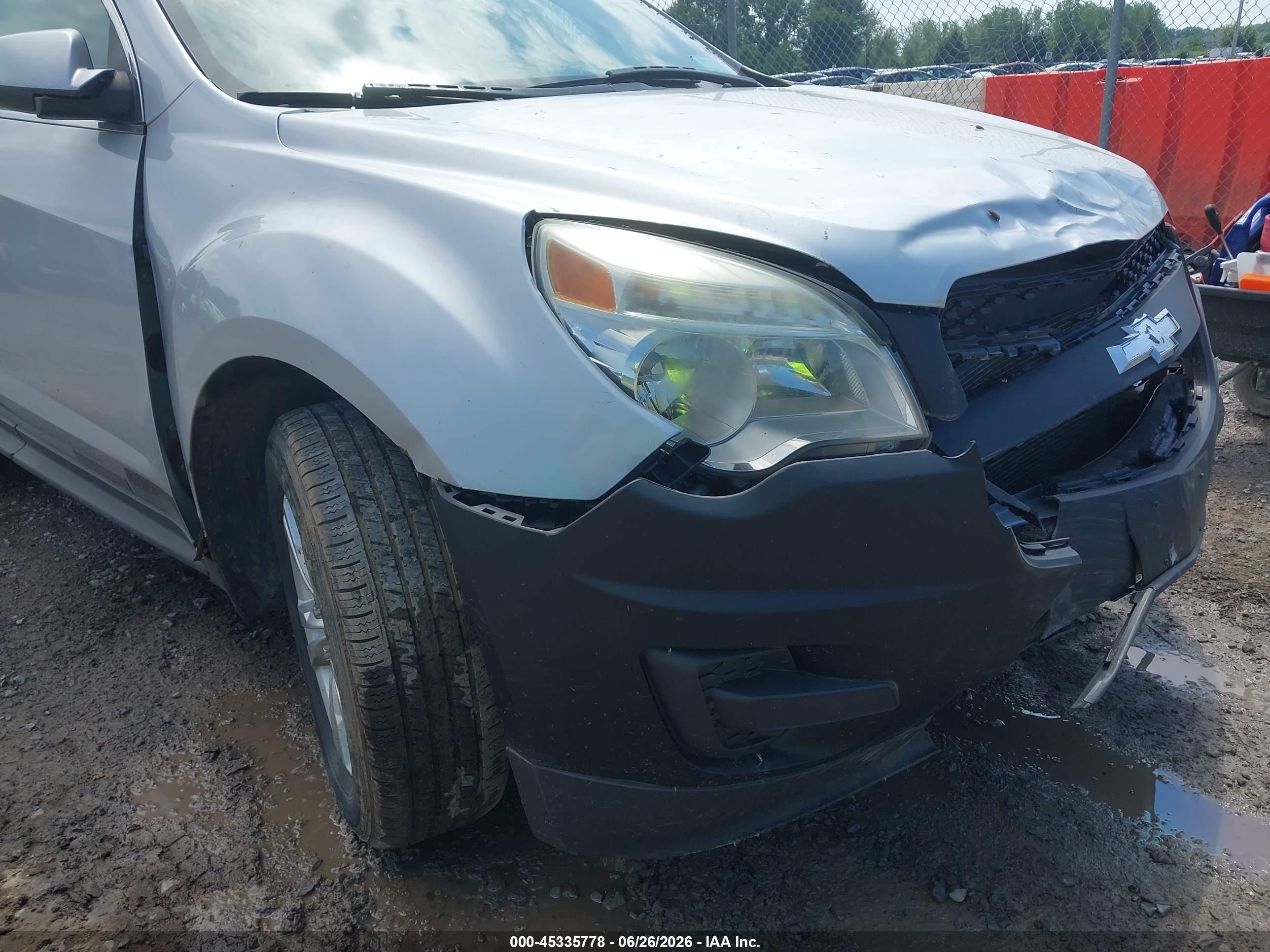 2015 Chevrolet Equinox 1lt Silver vin: 2GNFLFEK6F6108824
