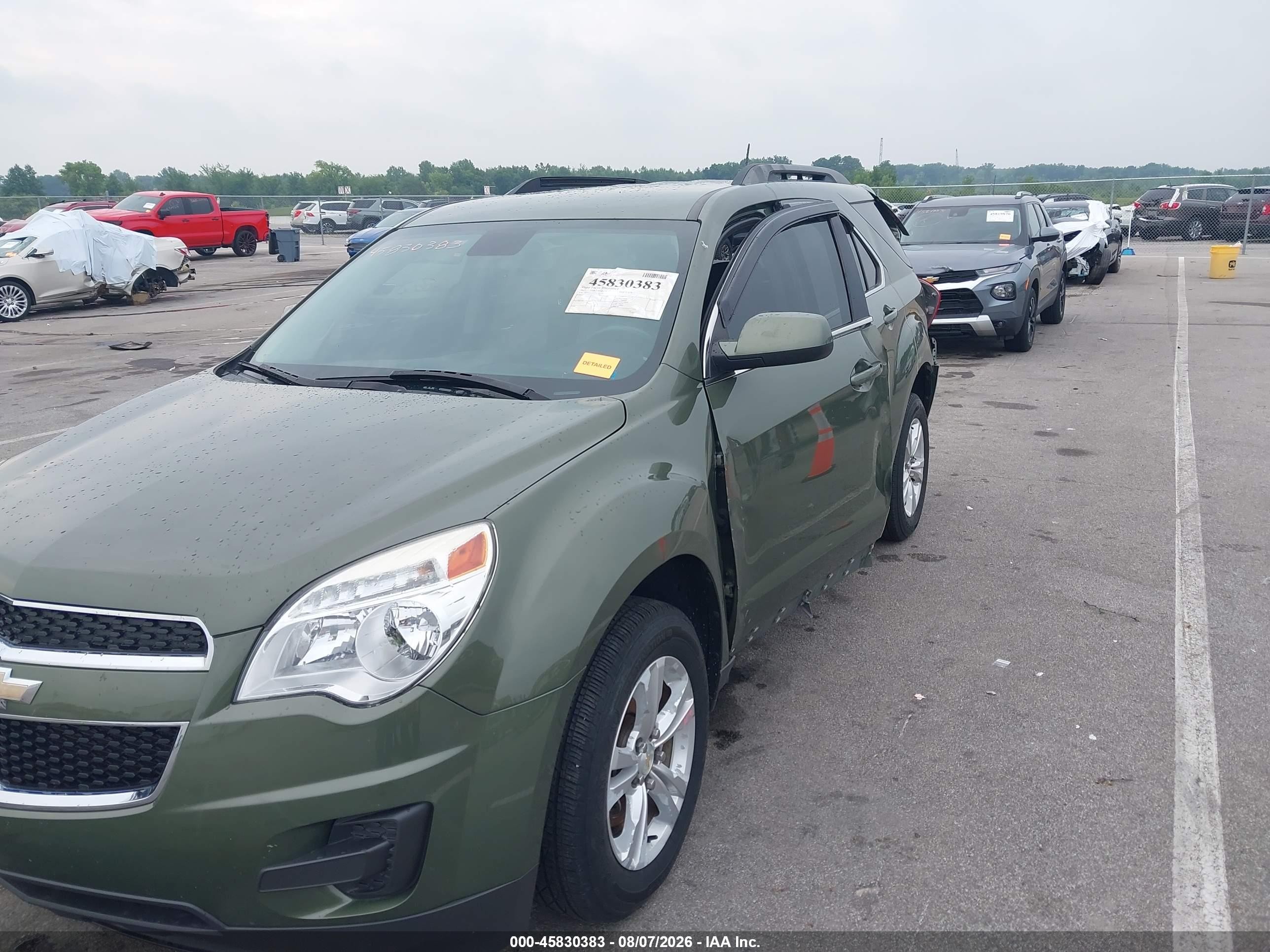 2015 Chevrolet Equinox Lt Green vin: 2GNFLFEK6F6213430