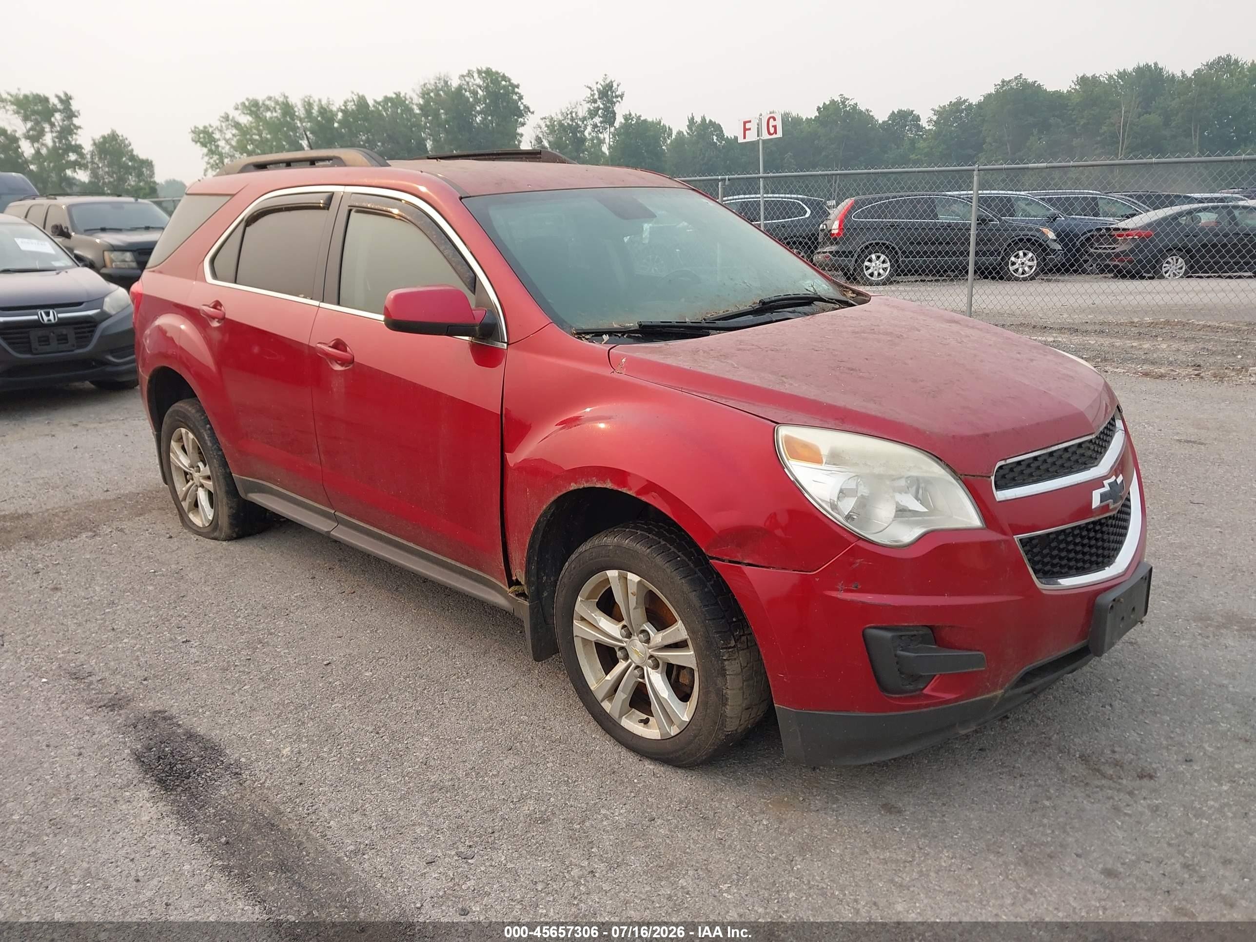 2015 Chevrolet Equinox Lt Red vin: 2GNFLFEK6F6243561