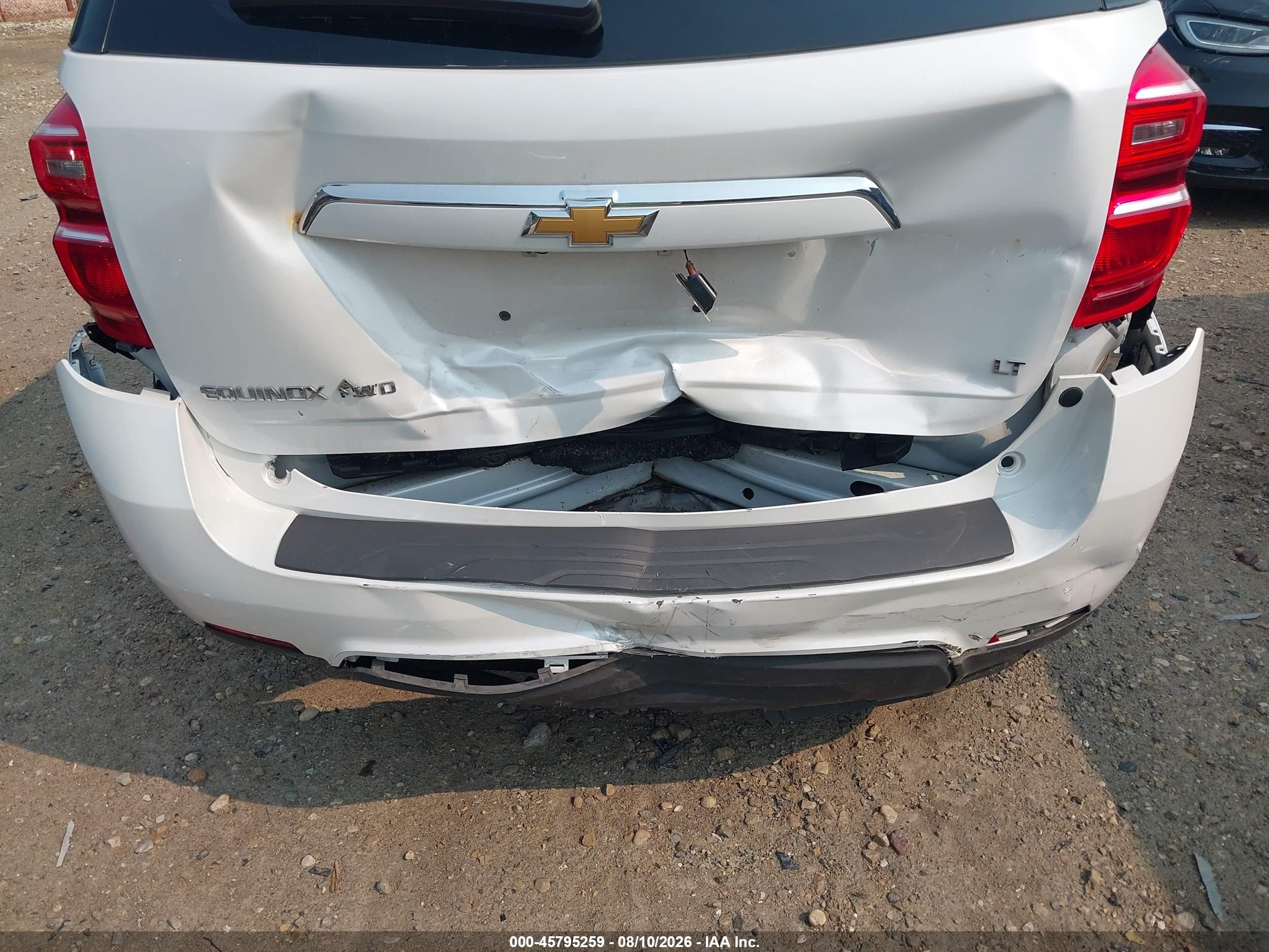 2017 Chevrolet Equinox Lt White vin: 2GNFLFEK6H6283576