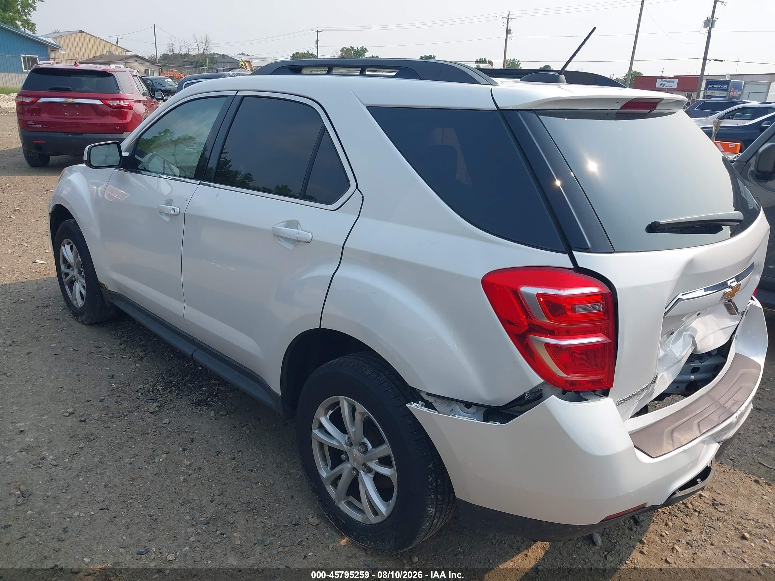 2017 Chevrolet Equinox Lt White vin: 2GNFLFEK6H6283576