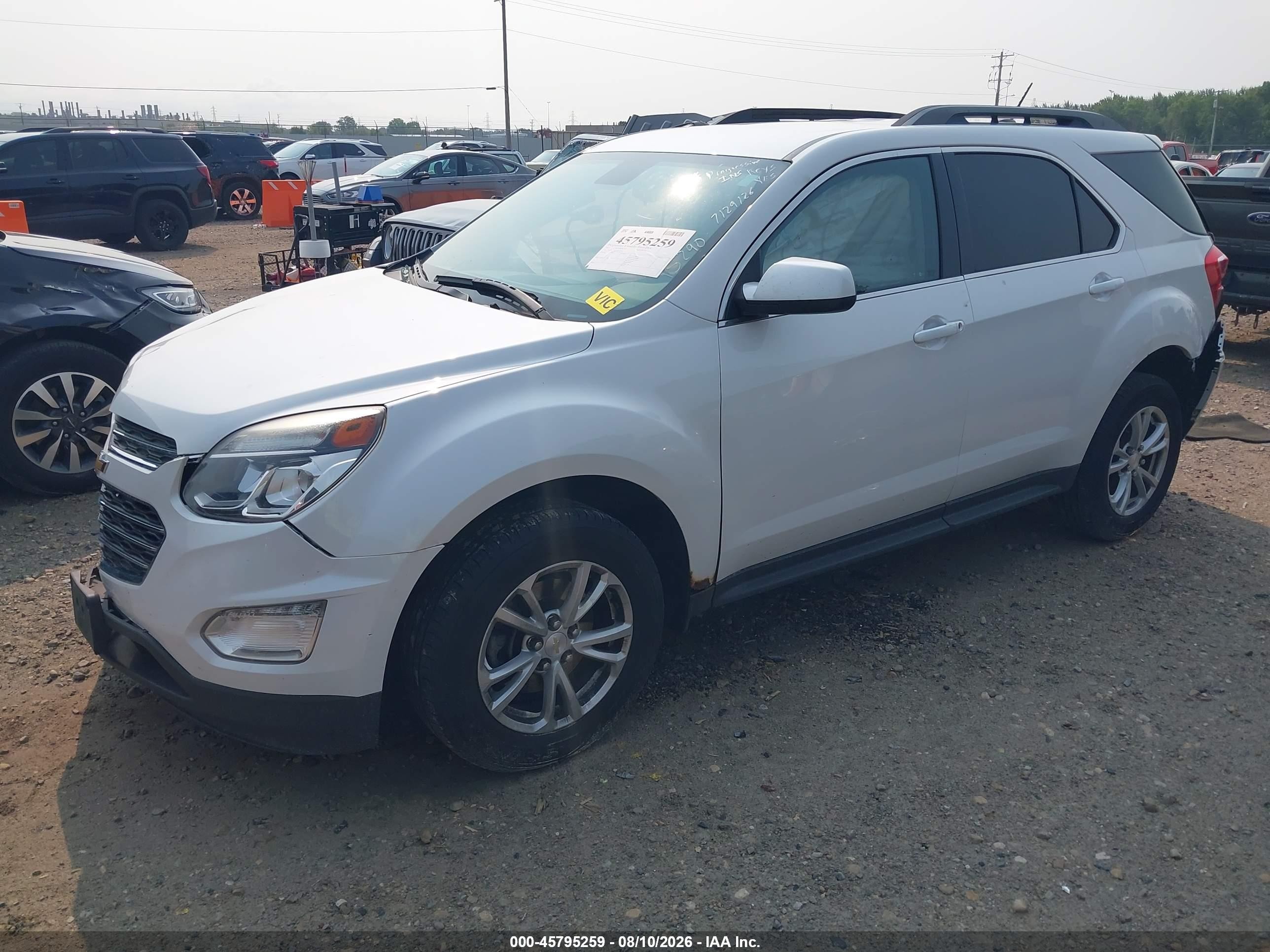 2017 Chevrolet Equinox Lt White vin: 2GNFLFEK6H6283576