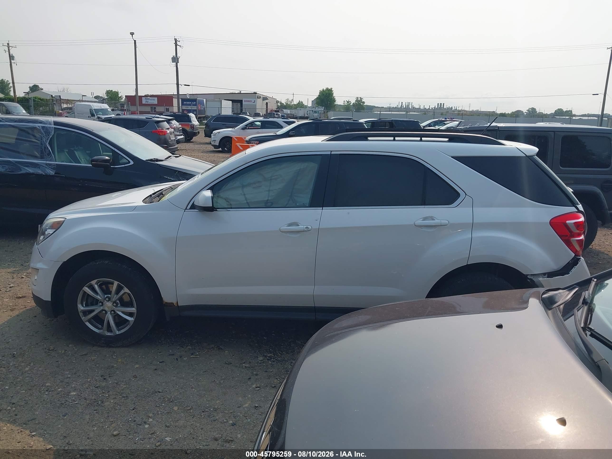 2017 Chevrolet Equinox Lt White vin: 2GNFLFEK6H6283576