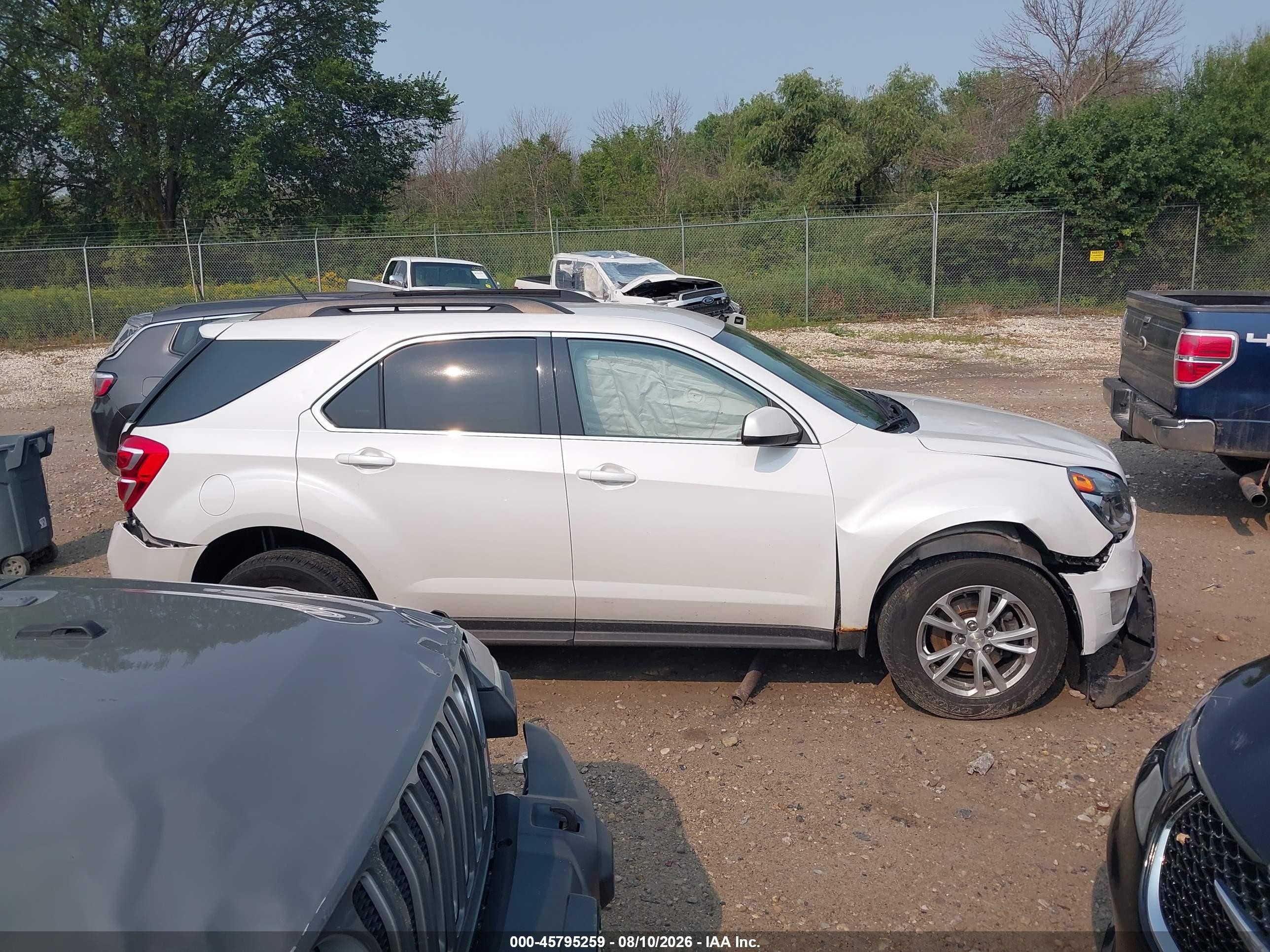 2017 Chevrolet Equinox Lt White vin: 2GNFLFEK6H6283576
