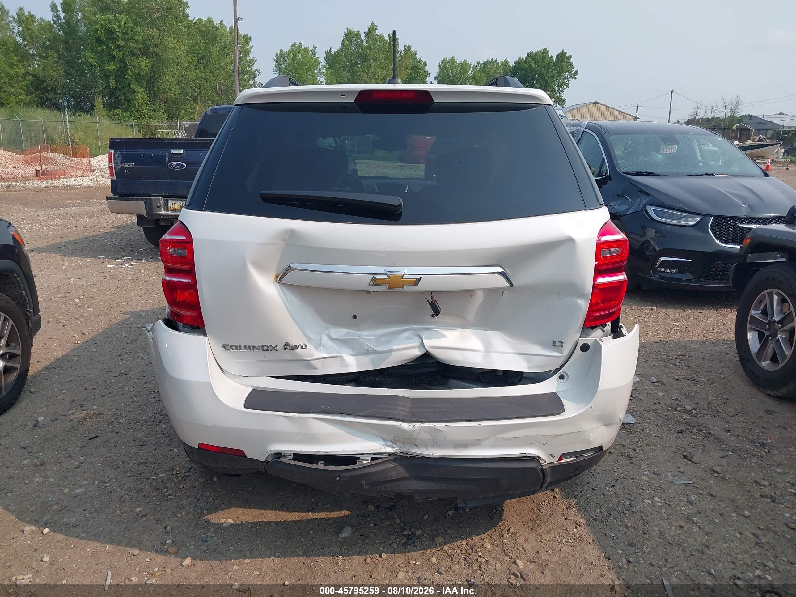 2017 Chevrolet Equinox Lt White vin: 2GNFLFEK6H6283576