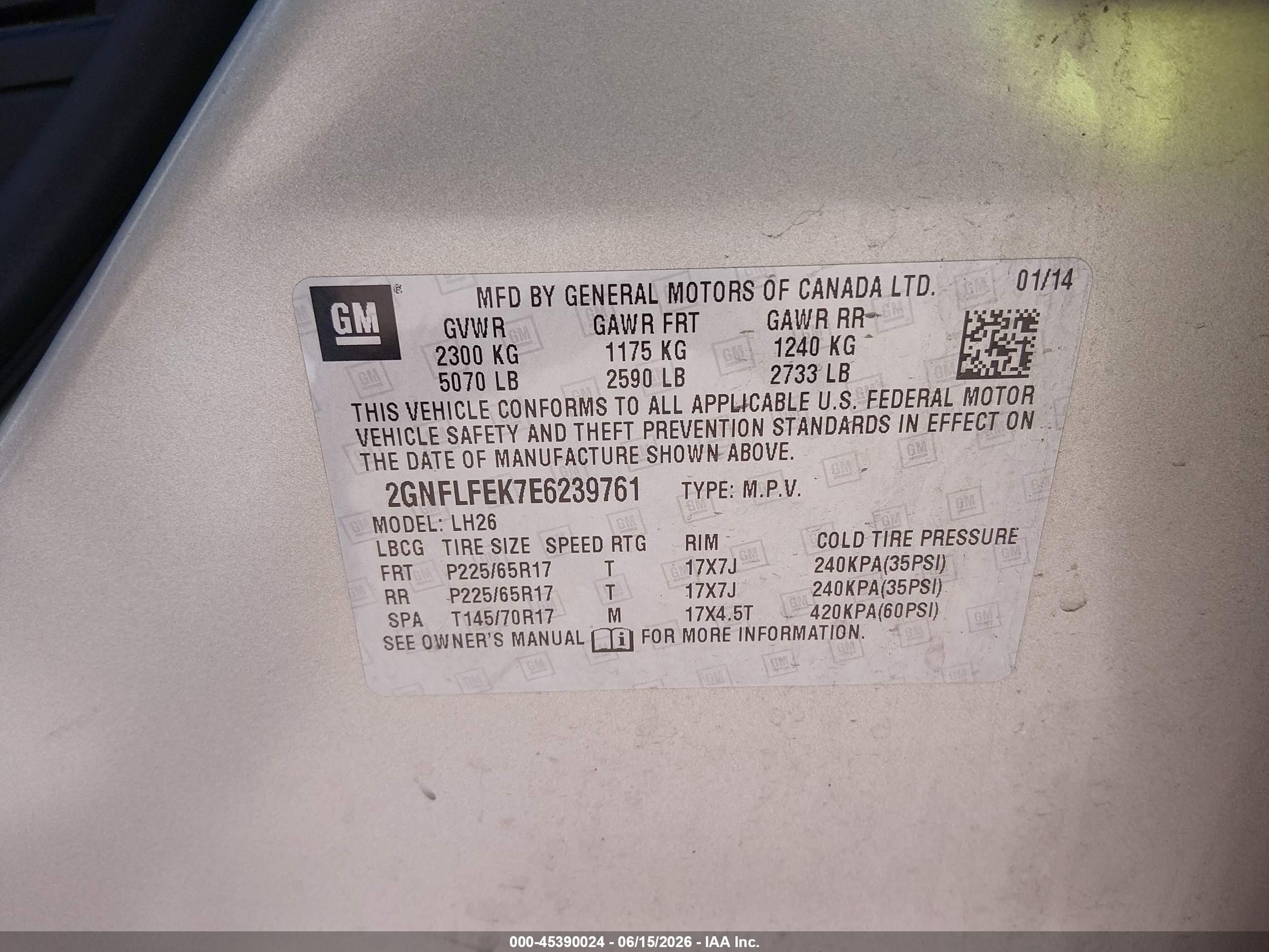 2014 Chevrolet Equinox Lt Gold vin: 2GNFLFEK7E6239761