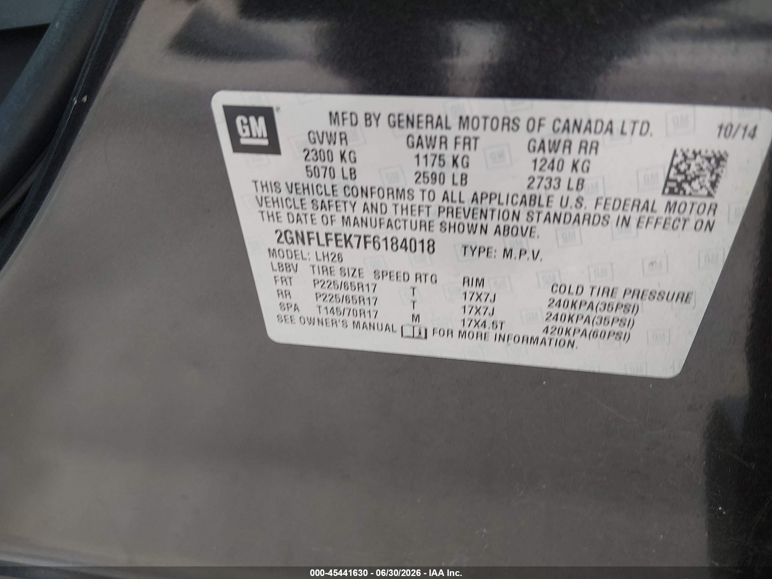 2015 Chevrolet Equinox Lt Gray vin: 2GNFLFEK7F6184018