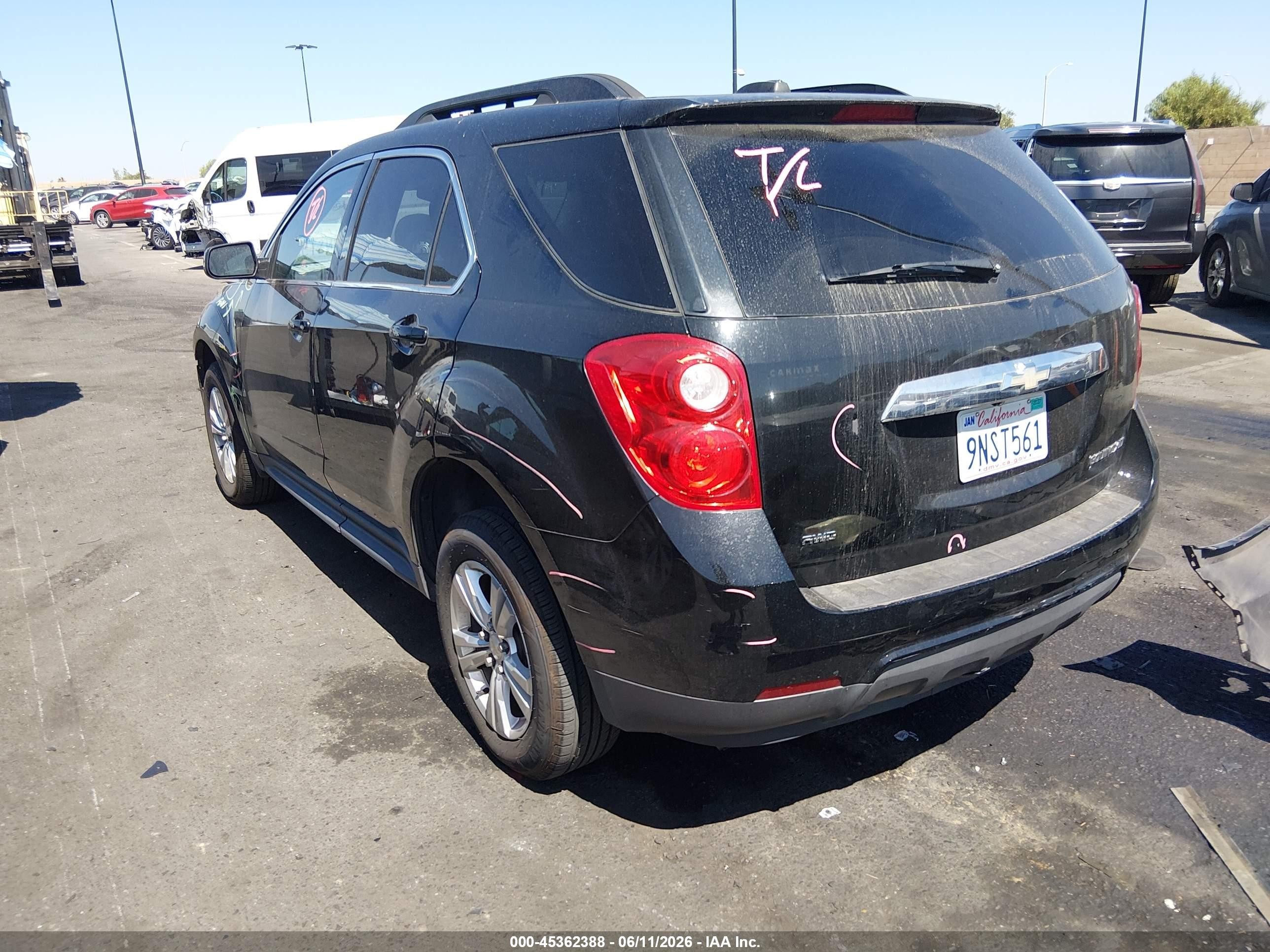 2015 Chevrolet Equinox 1lt Black vin: 2GNFLFEK7F6312841