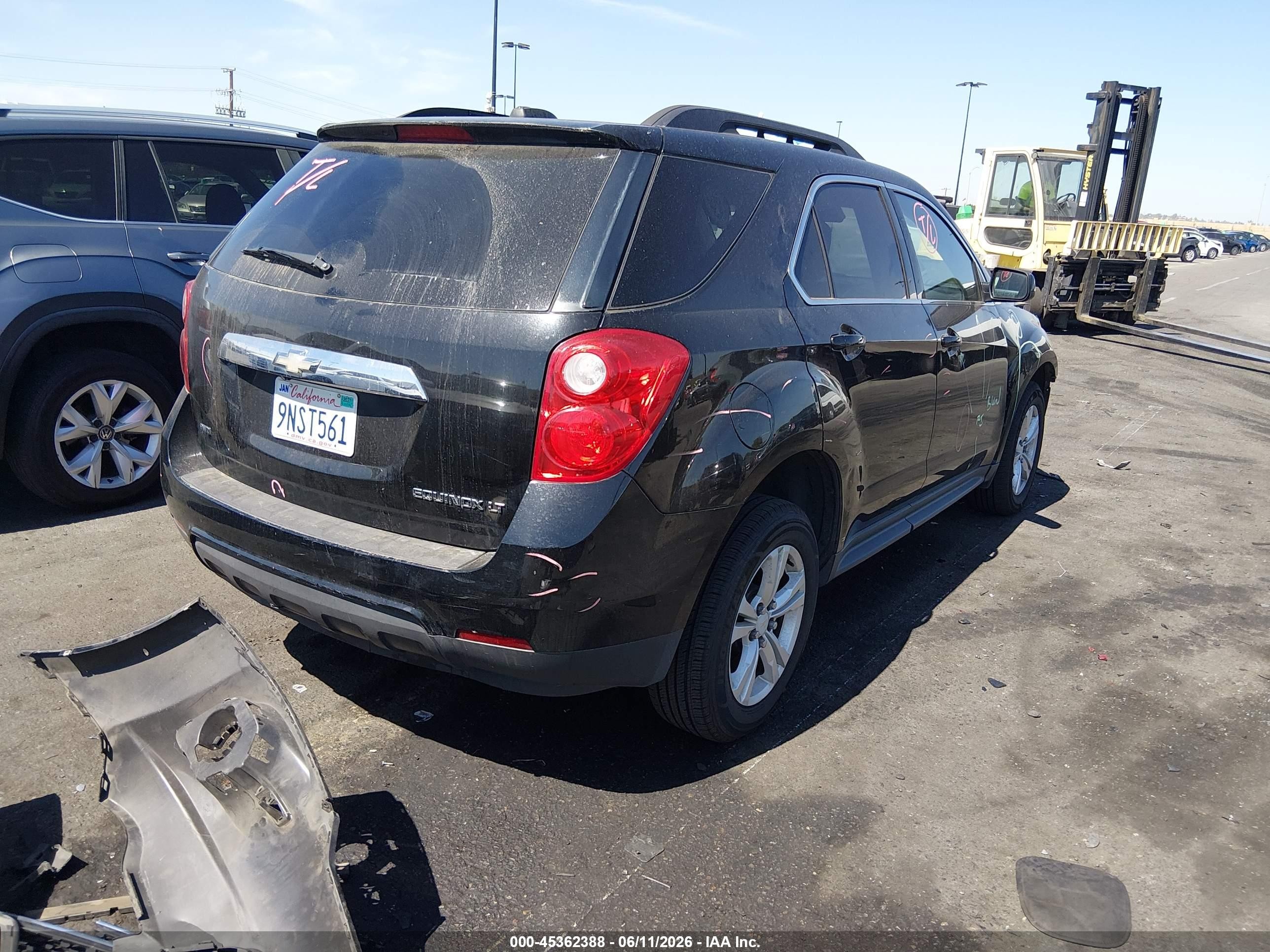 2015 Chevrolet Equinox 1lt Black vin: 2GNFLFEK7F6312841
