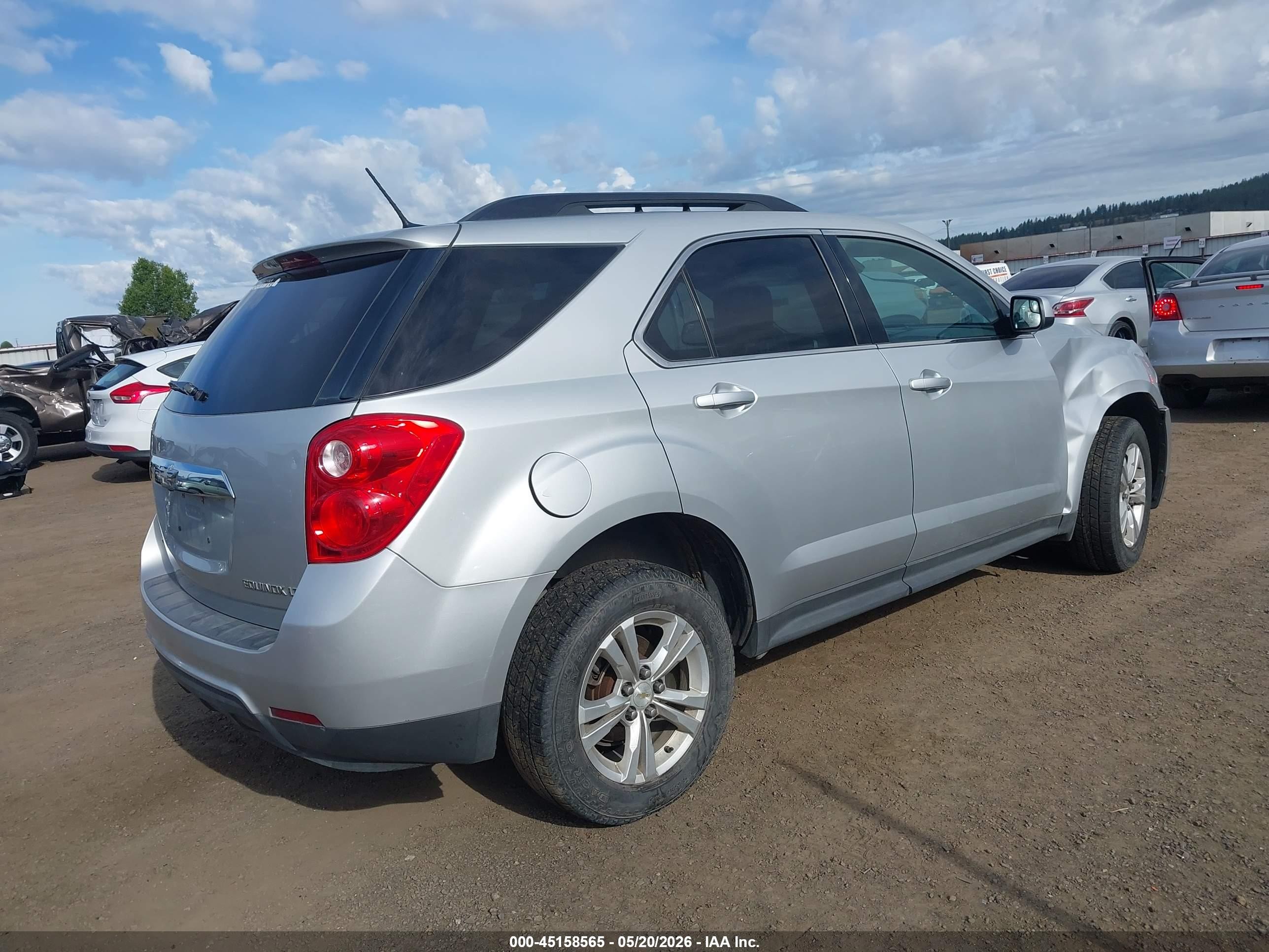 2014 Chevrolet Equinox 1lt Silver vin: 2GNFLFEK8E6276141