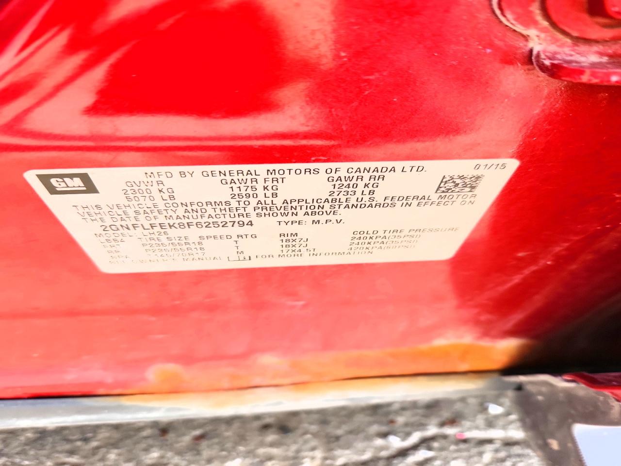 2015 Chevrolet Equinox Lt Бордовый vin: 2GNFLFEK8F6252794