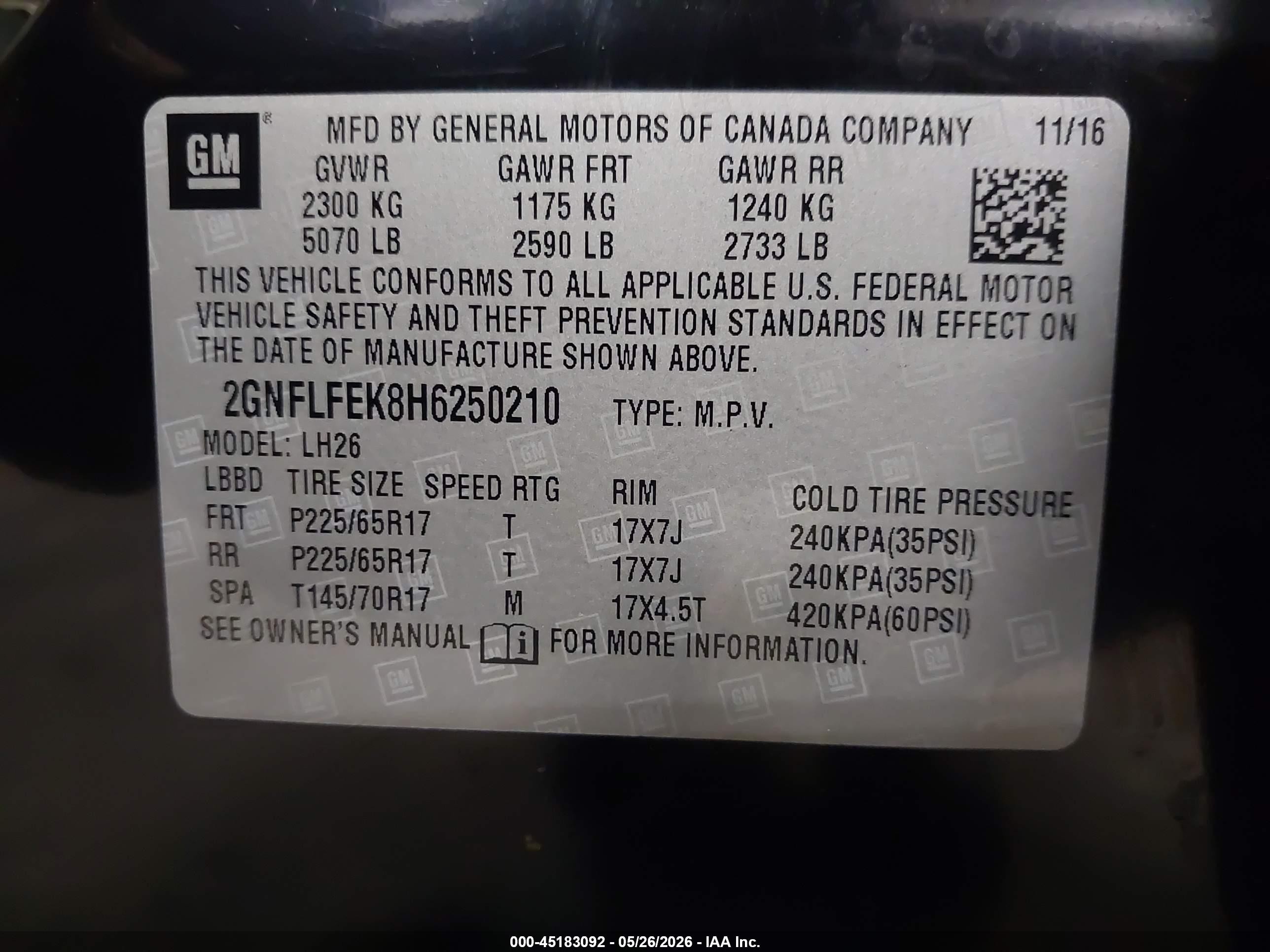 2017 Chevrolet Equinox Lt Black vin: 2GNFLFEK8H6250210