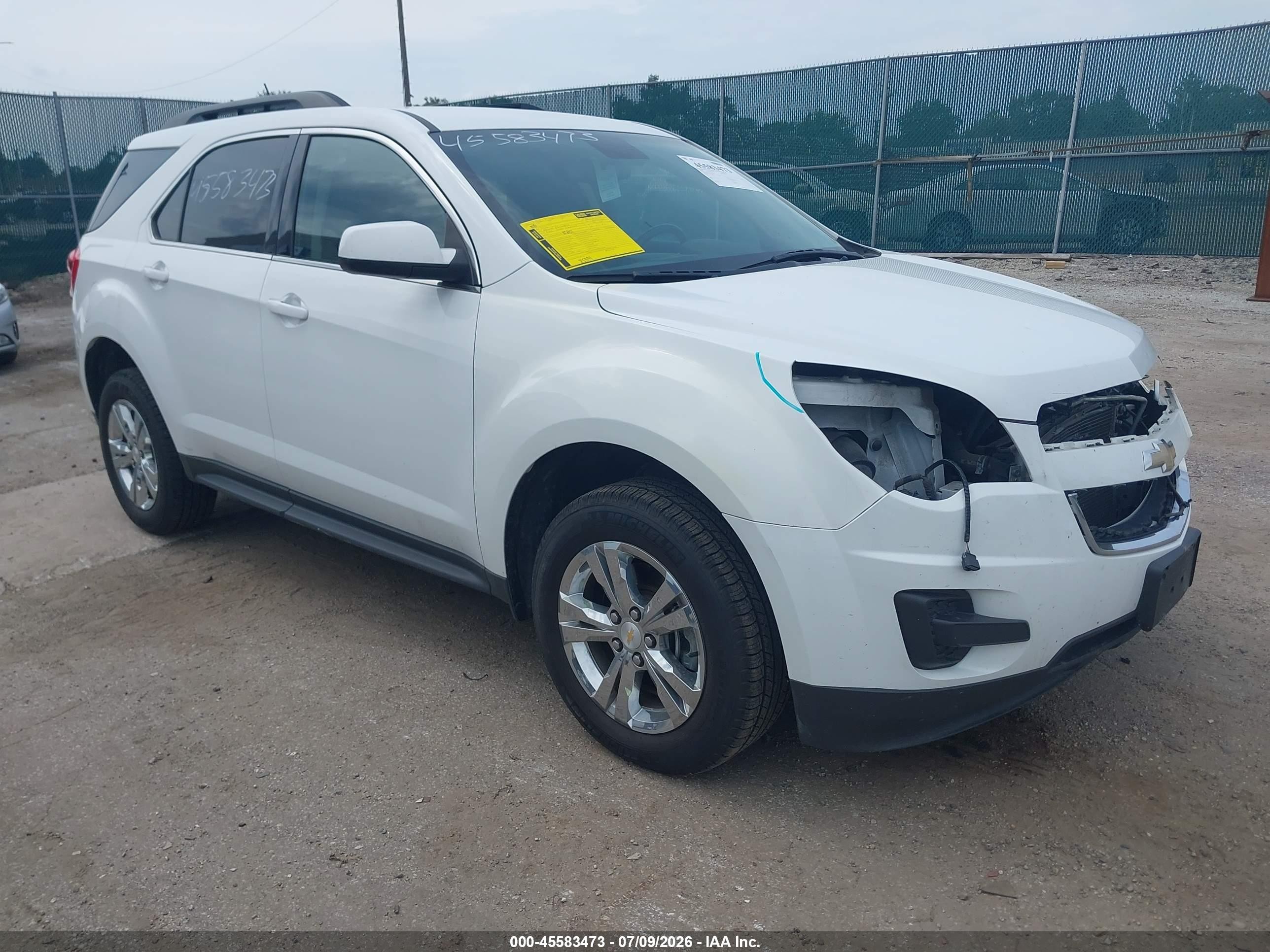 2014 Chevrolet Equinox Lt White vin: 2GNFLFEK9E6302424