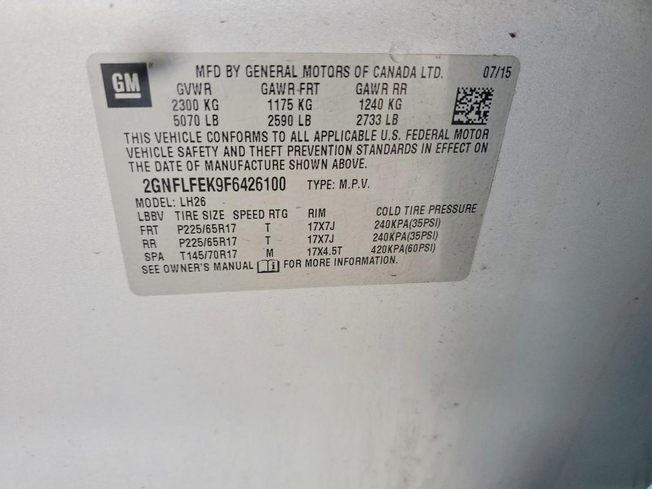 2015 Chevrolet Equinox Lt Silver vin: 2GNFLFEK9F6426100