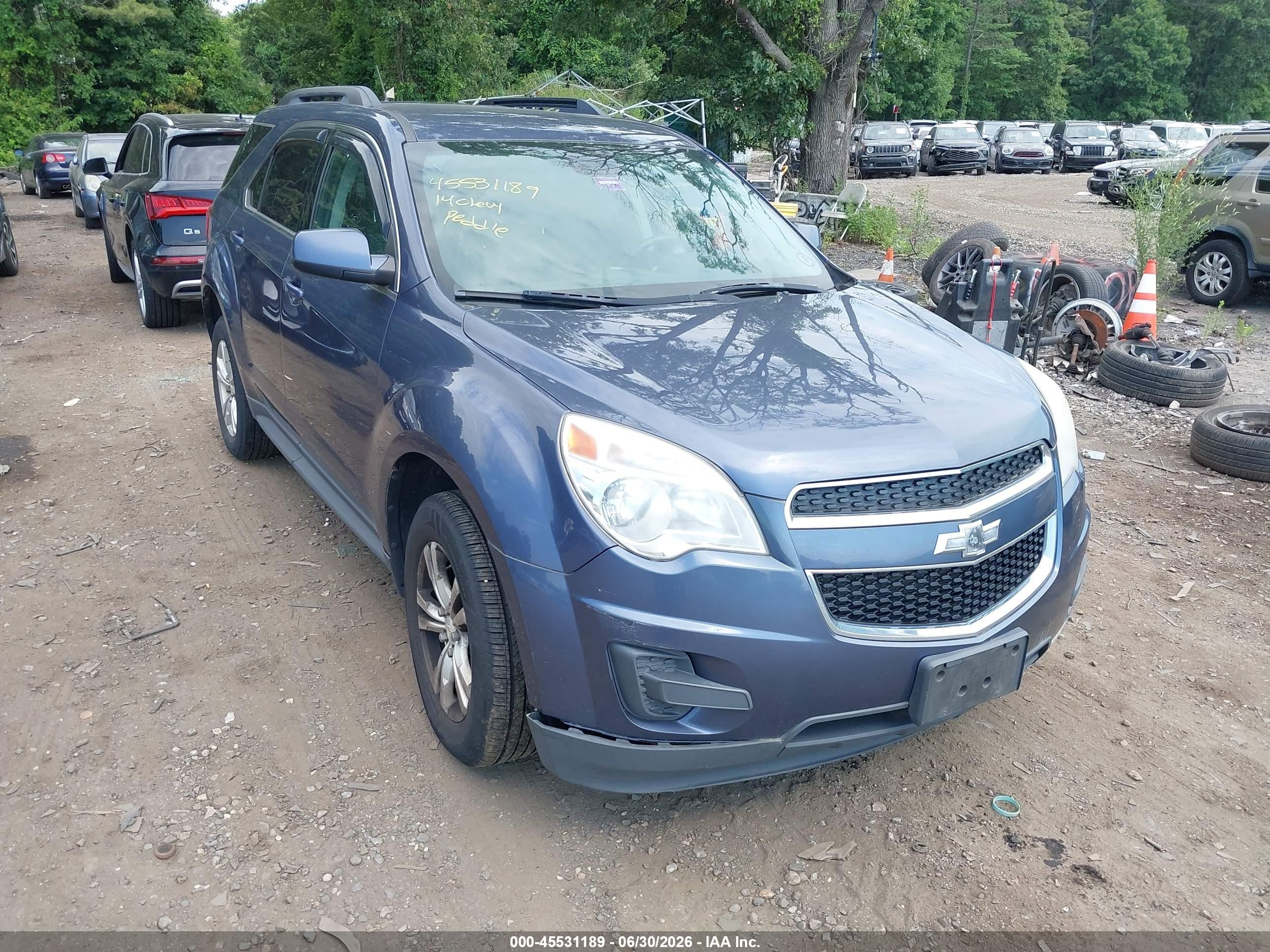 2014 Chevrolet Equinox Lt Blue vin: 2GNFLFEKXE6368951