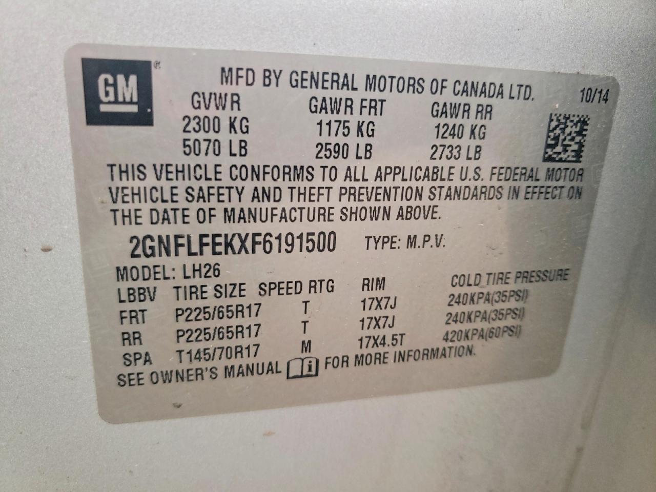2015 Chevrolet Equinox Lt Silver vin: 2GNFLFEKXF6191500