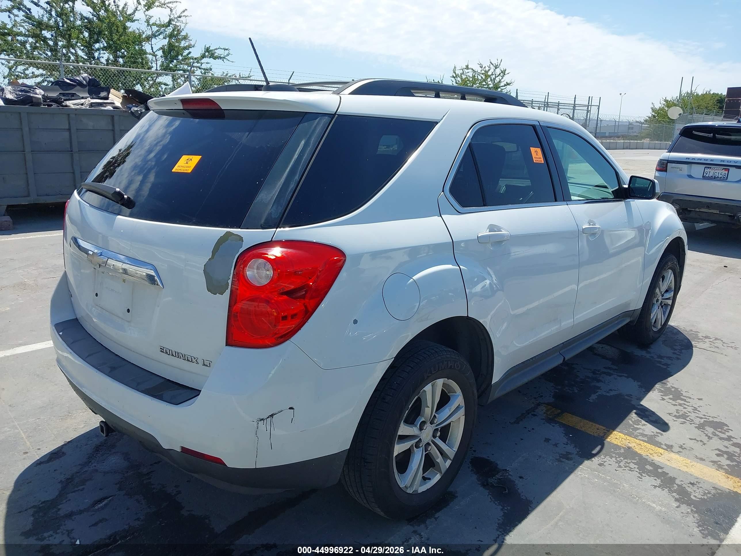 2015 Chevrolet Equinox 1lt White vin: 2GNFLFEKXF6255857