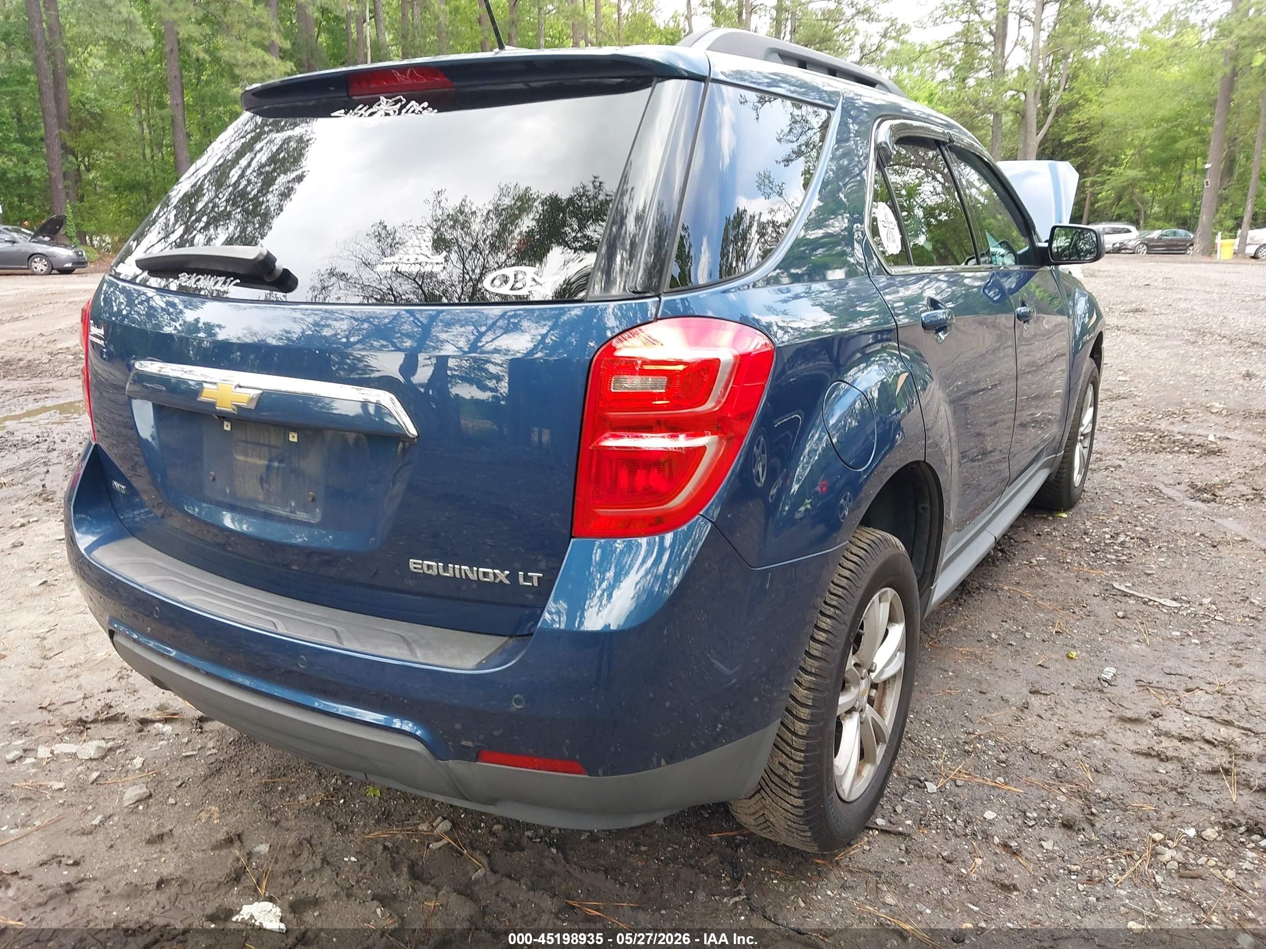 2016 Chevrolet Equinox Lt Синий vin: 2GNFLFEKXG6344832
