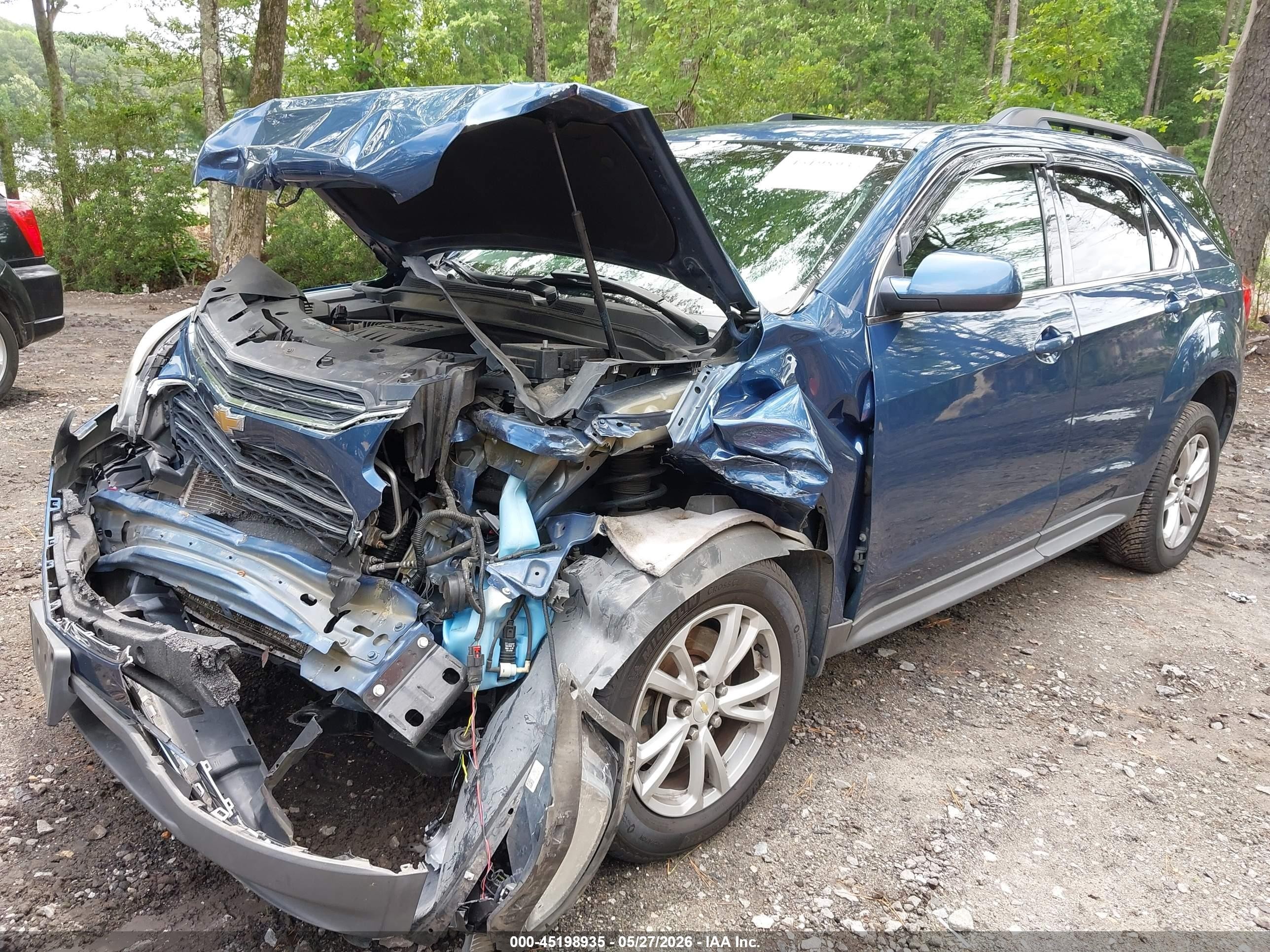 2016 Chevrolet Equinox Lt Синий vin: 2GNFLFEKXG6344832