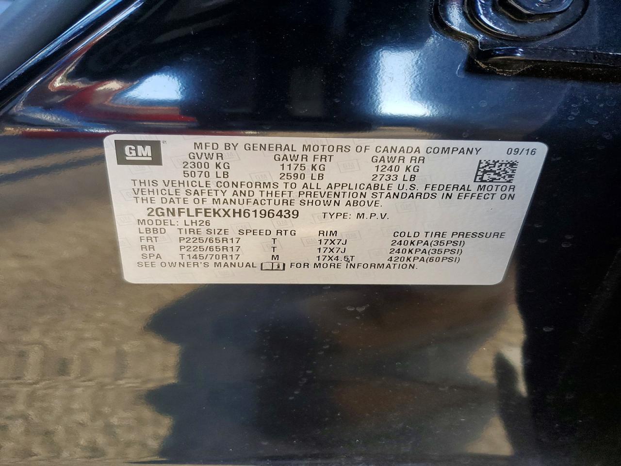 2017 Chevrolet Equinox Lt Black vin: 2GNFLFEKXH6196439