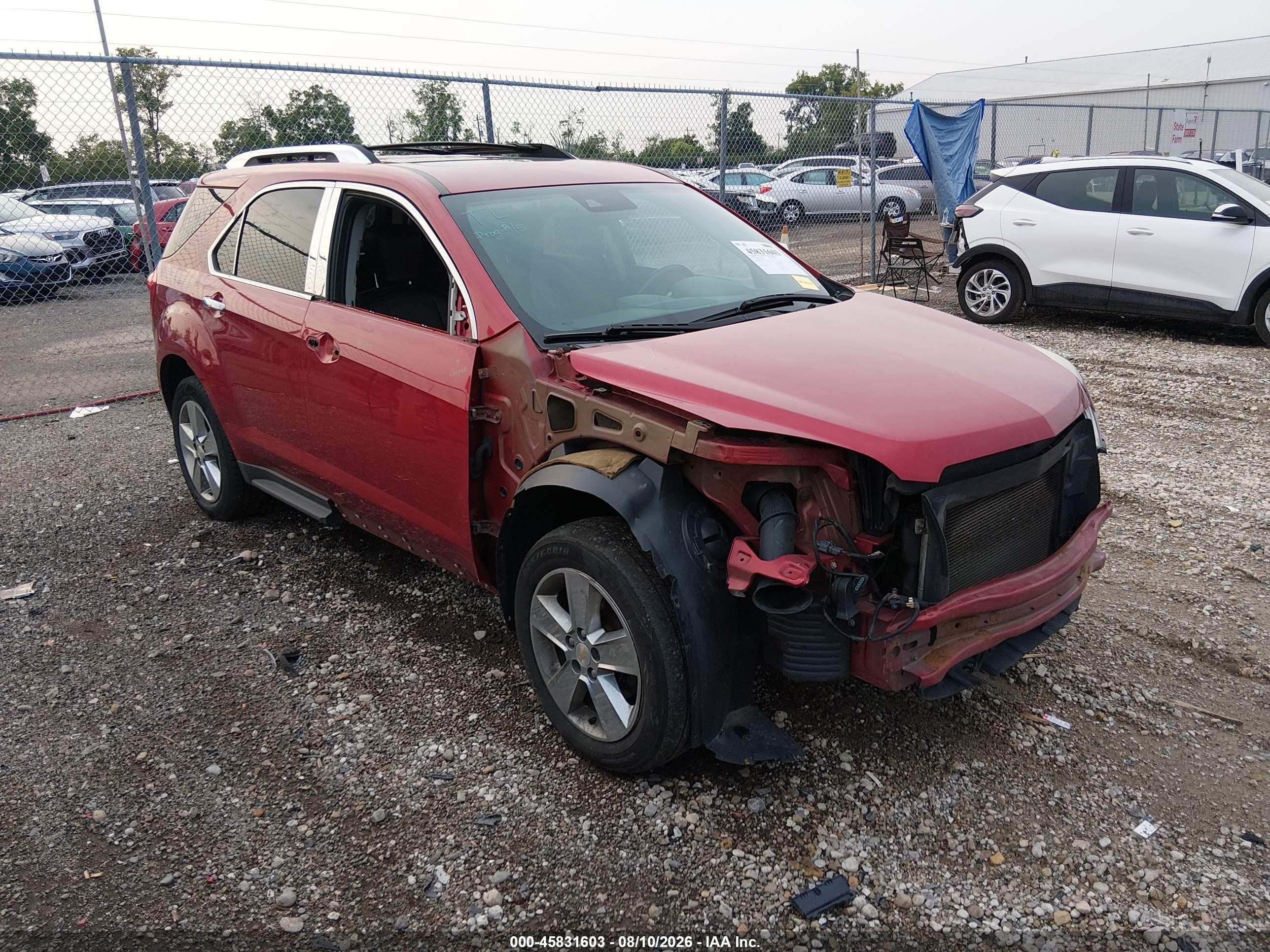 2013 Chevrolet Equinox Ltz Red vin: 2GNFLGE32D6112011