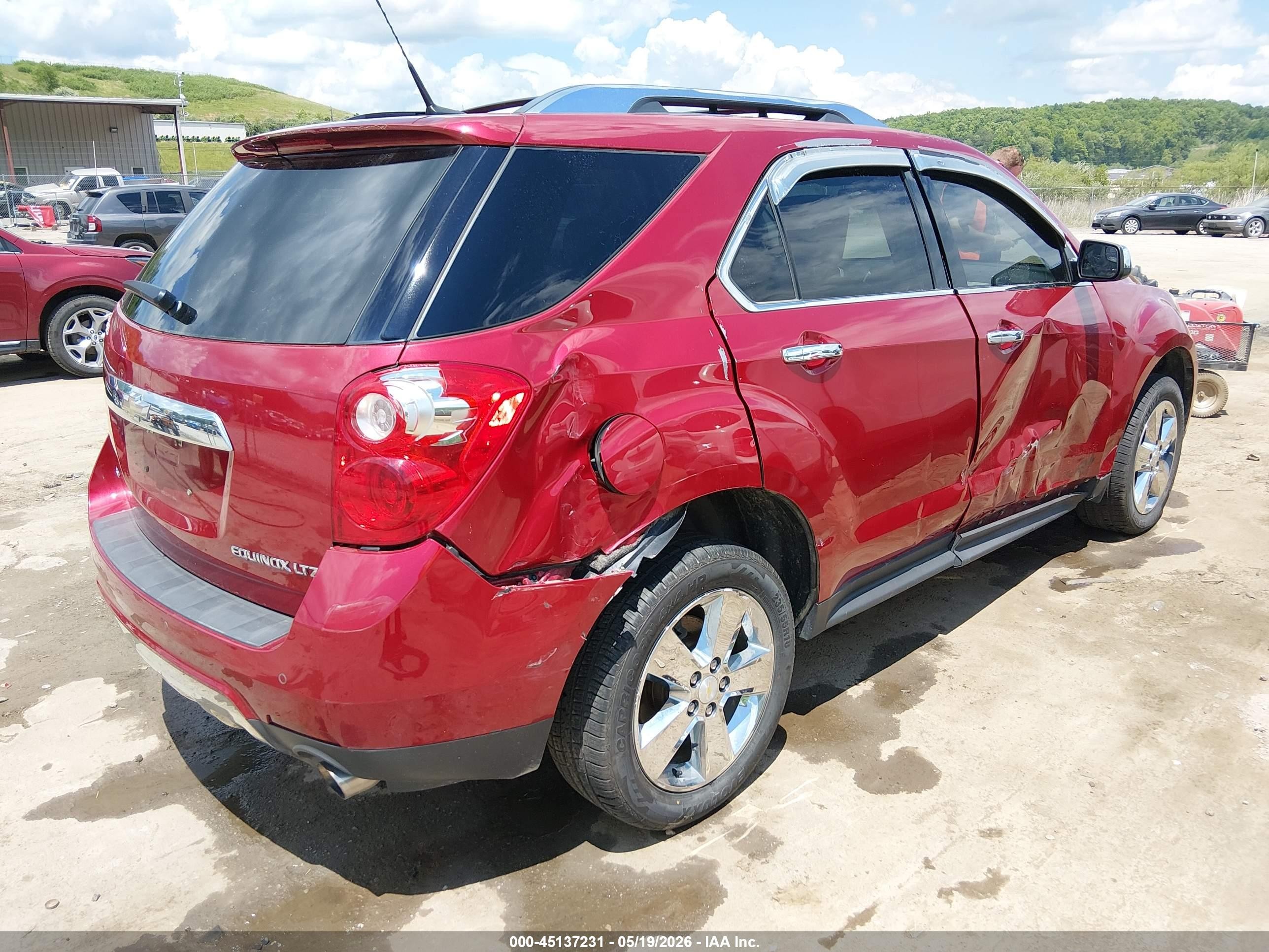 2013 Chevrolet Equinox Ltz Red vin: 2GNFLGE32D6149298