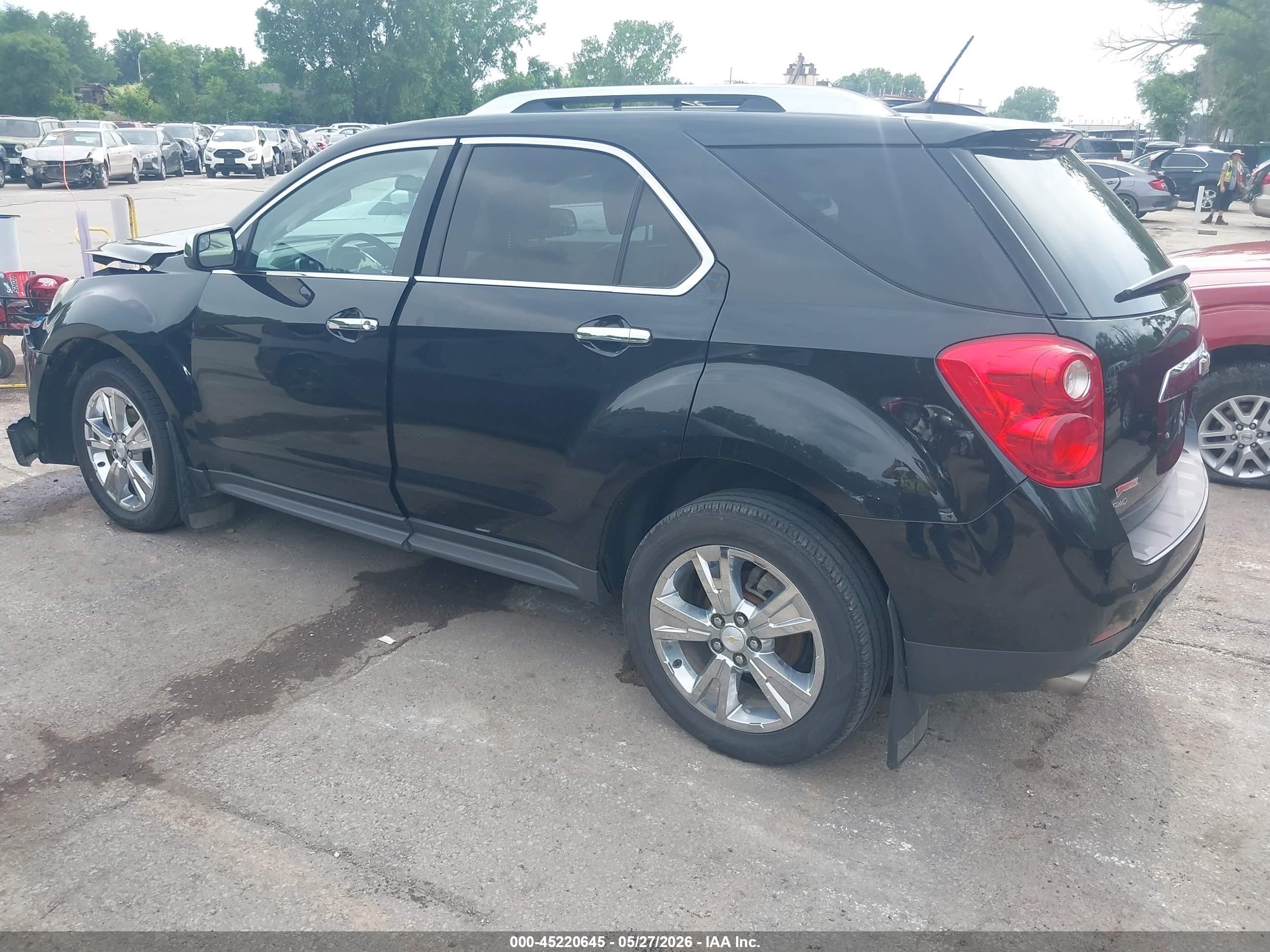 2013 Chevrolet Equinox Ltz Black vin: 2GNFLGE34D6421804
