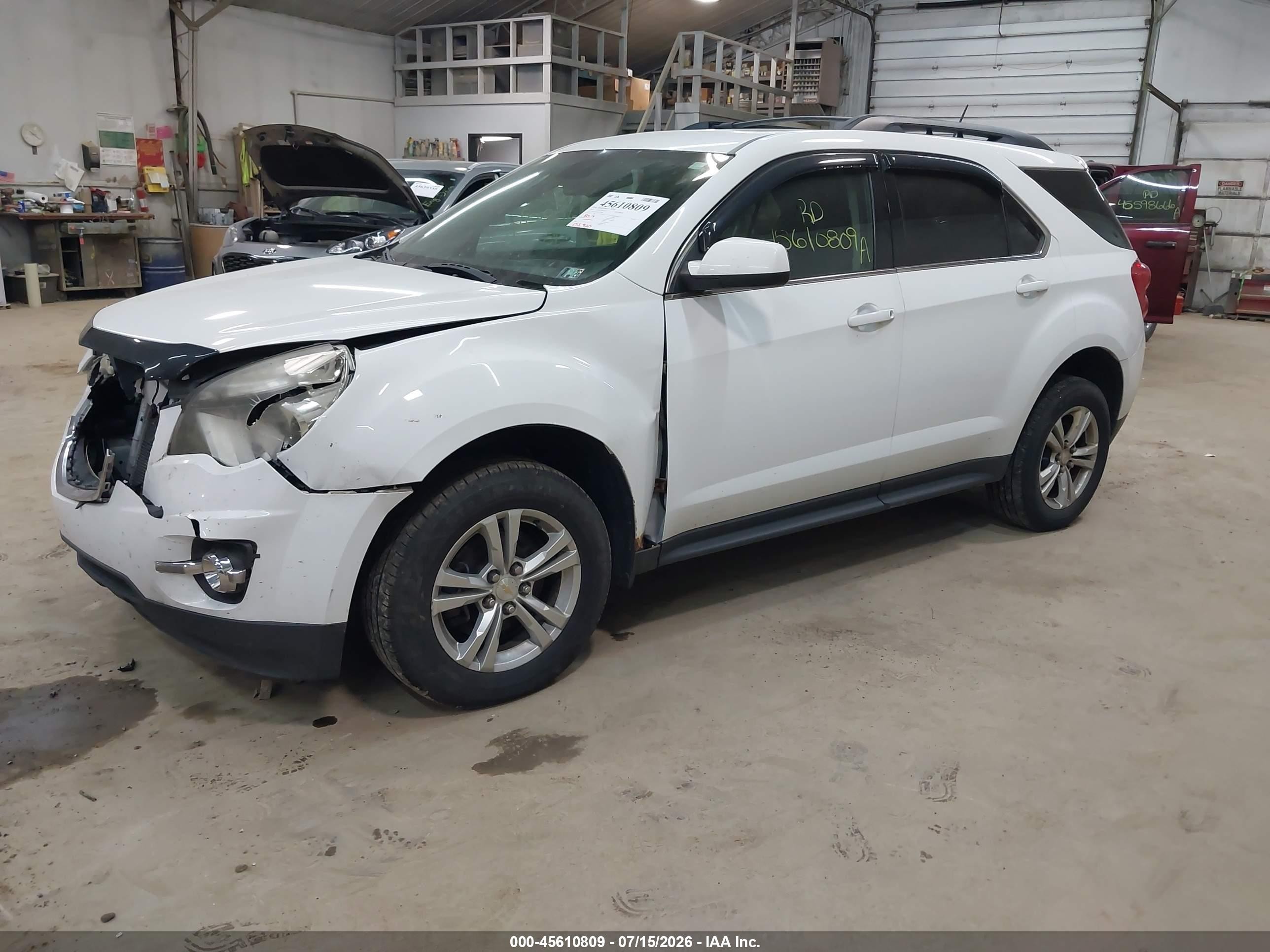 2015 Chevrolet Equinox Lt White vin: 2GNFLGE34F6370968