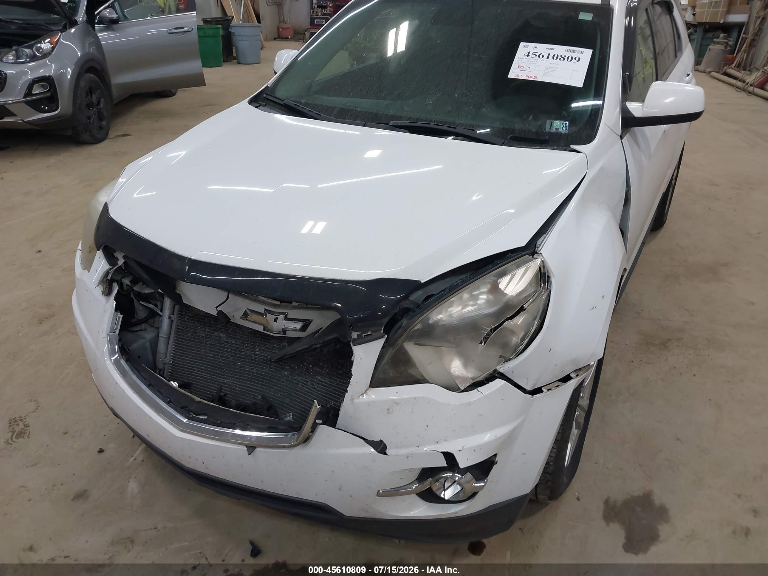 2015 Chevrolet Equinox Lt White vin: 2GNFLGE34F6370968