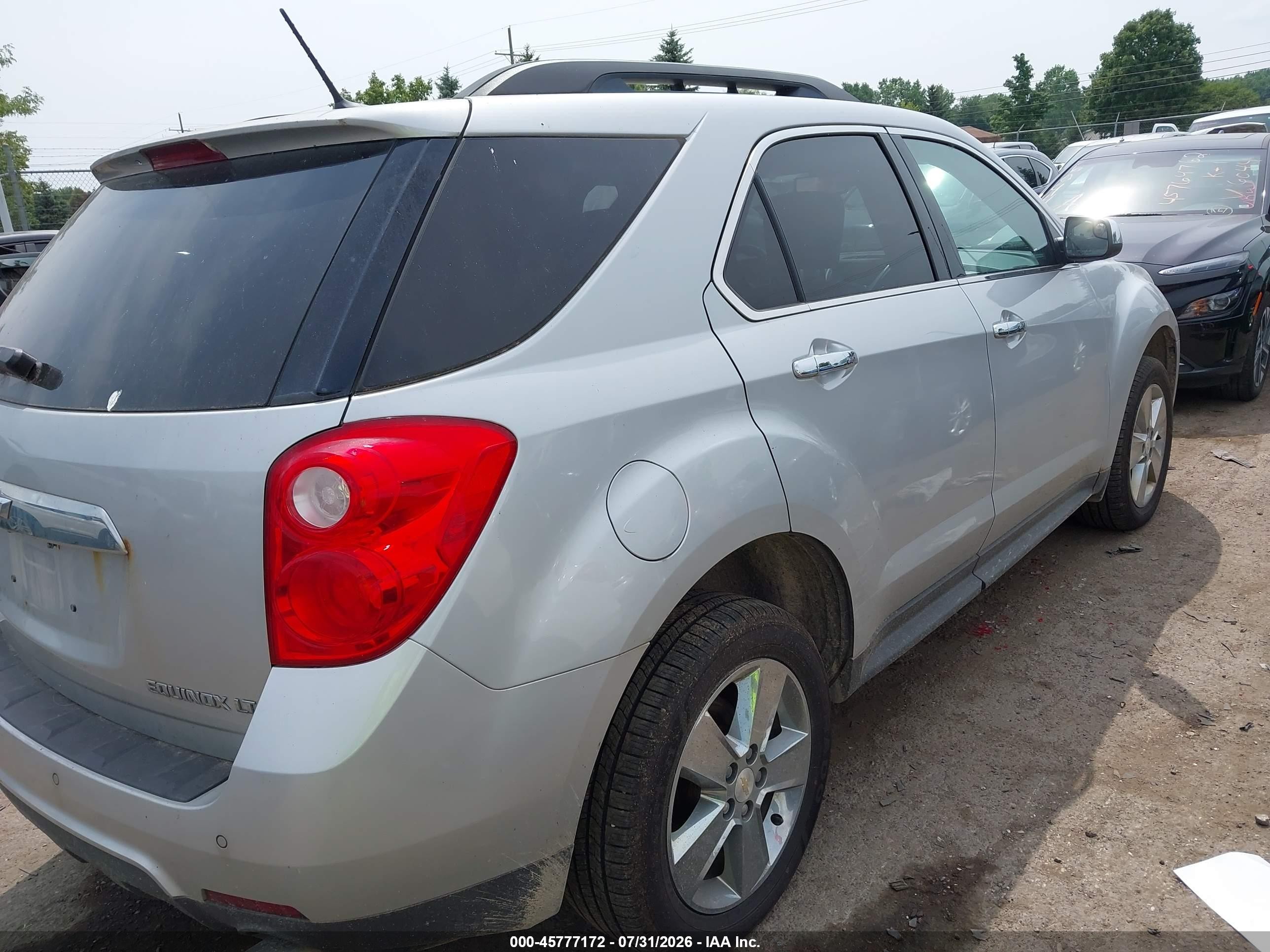 2014 Chevrolet Equinox Lt Gray vin: 2GNFLGE35E6374669