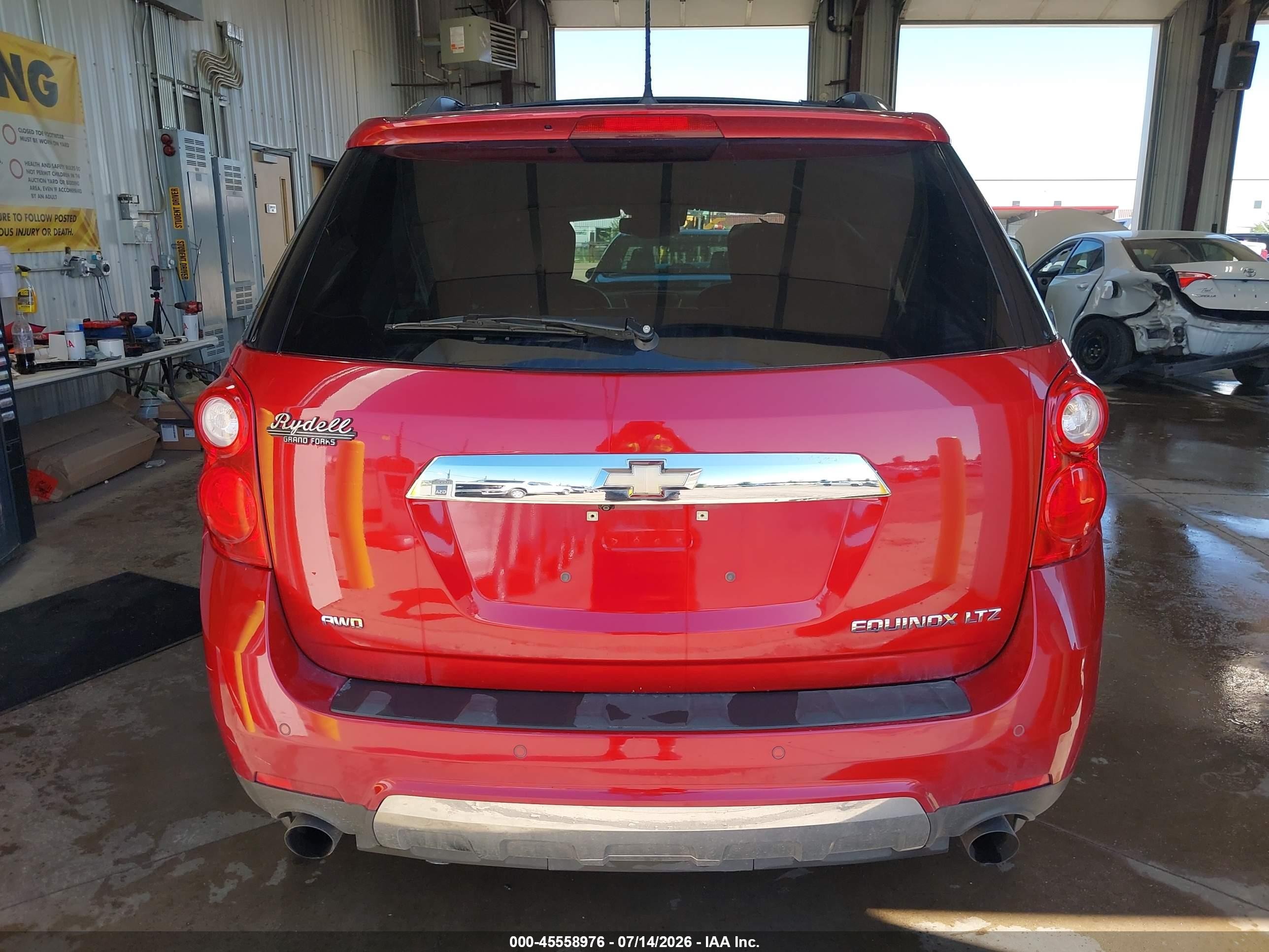2013 Chevrolet Equinox Ltz Red vin: 2GNFLGE37D6267167